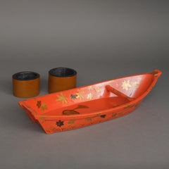Japanese Wajima lacquer 輪島塗り vessel for ikebana flower arrangements