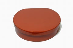 Japanese Wajima-Nuri Red Lacquered Wooden Lunch Box, 1950s