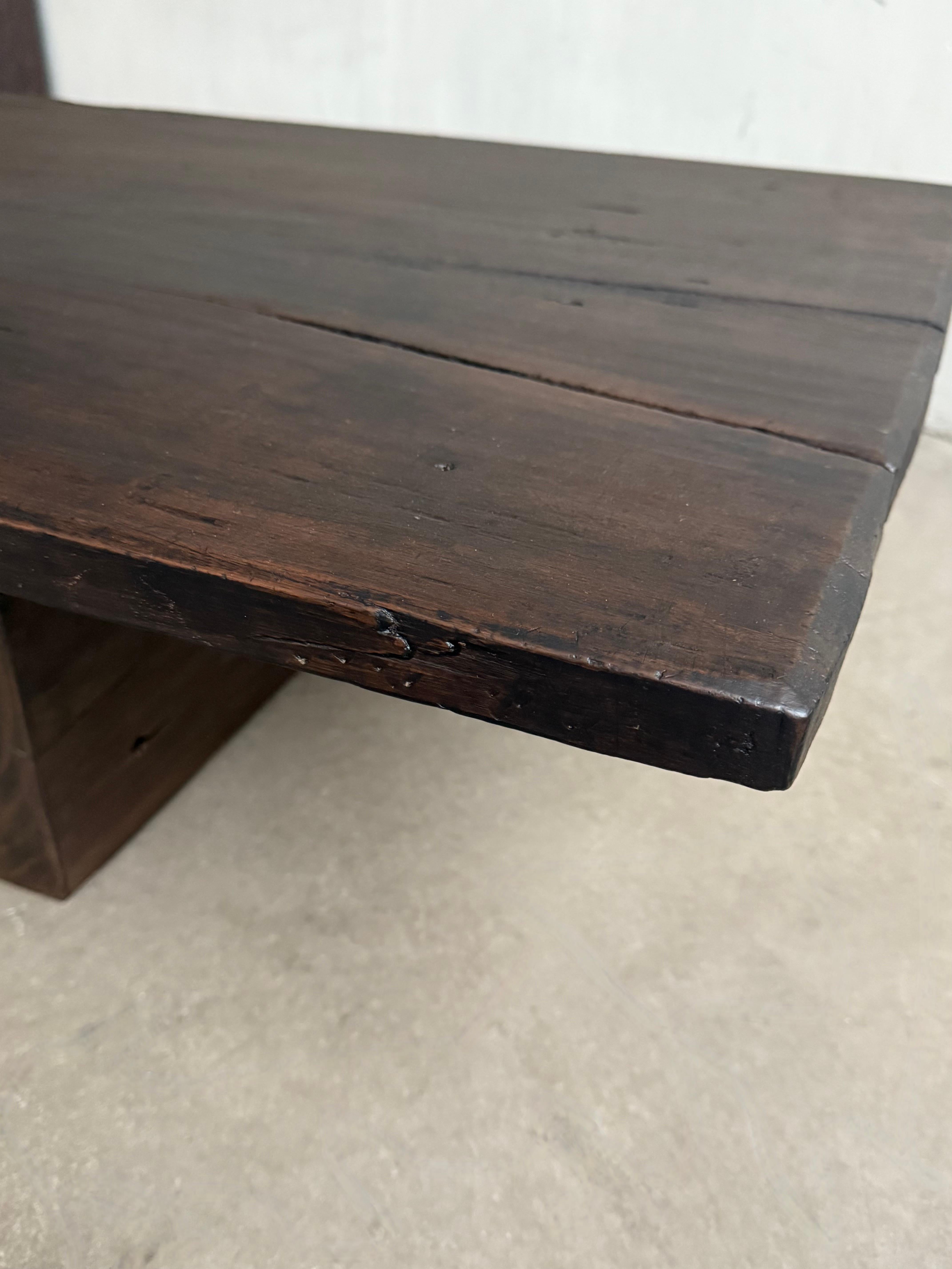 Minimalist Japanese Walnut Coffee Table For Sale