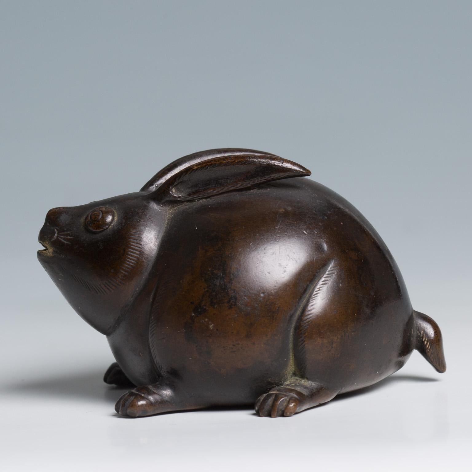 Japanese Water Dropper, Suiteki Shaped as a Hare, Momoyama Period 1