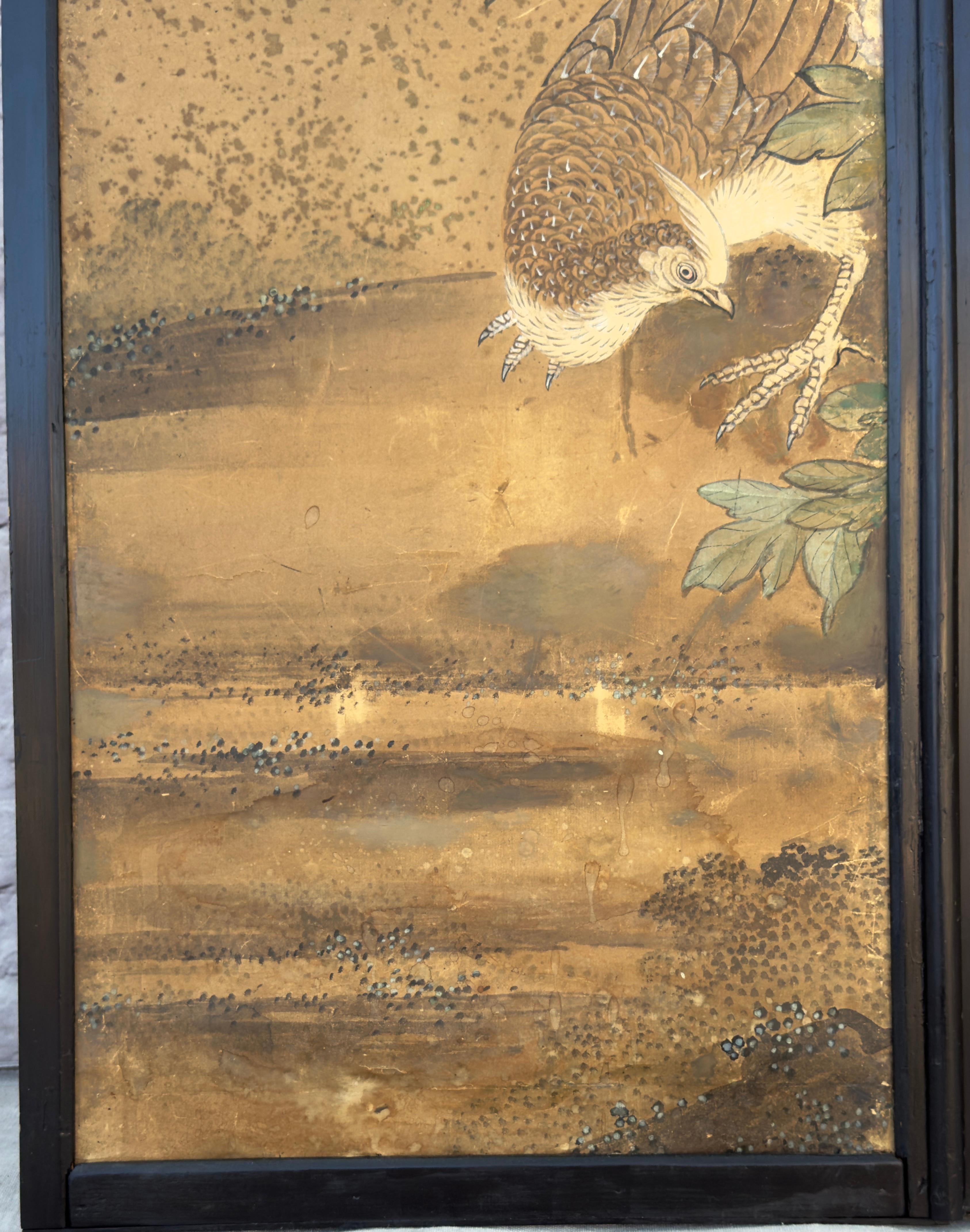 Japanese Watercolor Fusuma Door Panels, Two Panels 1