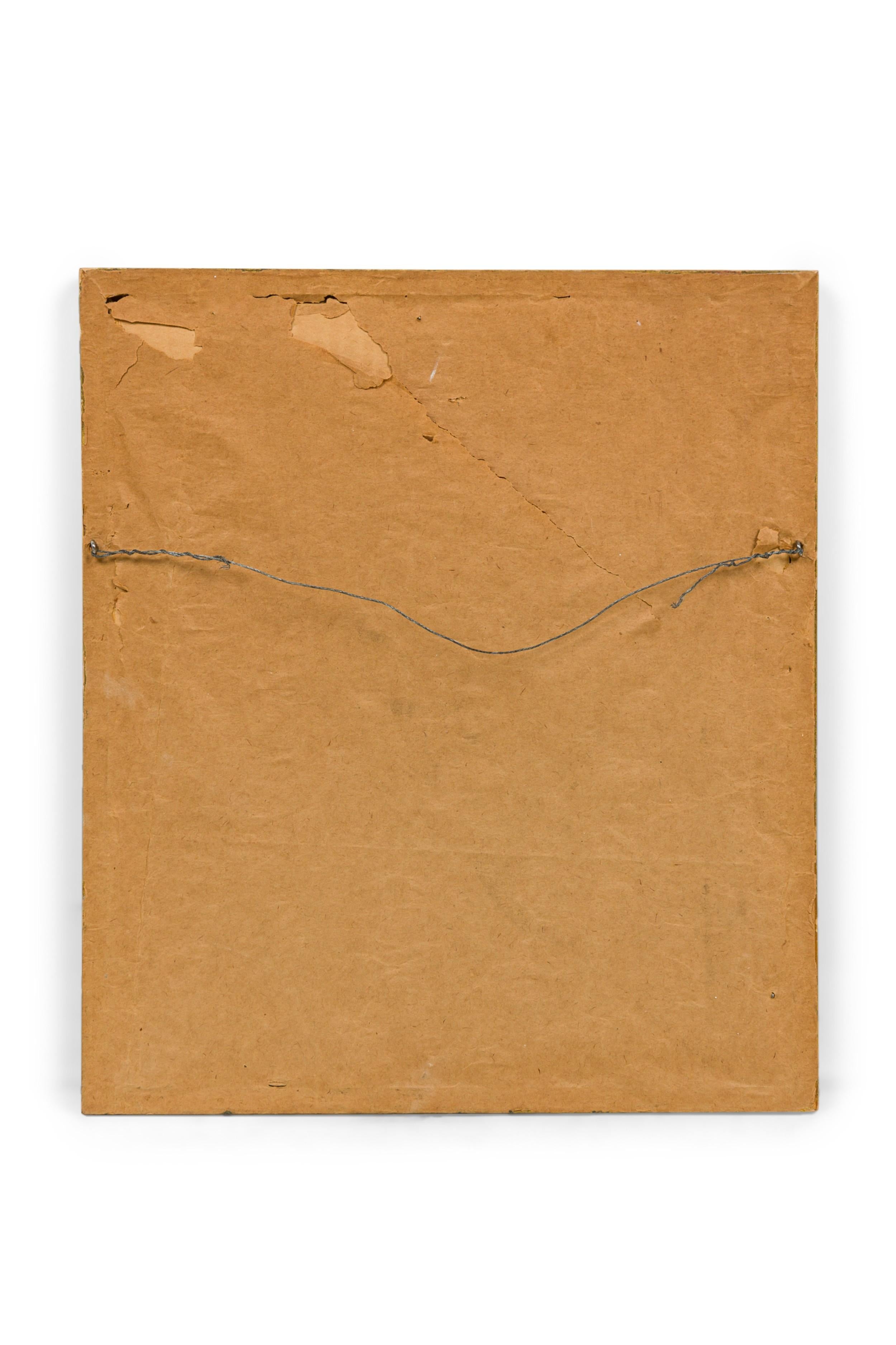 Japanisches Aquarell eines Baumes und eines Tempels im Hintergrund (19. Jahrhundert) im Angebot