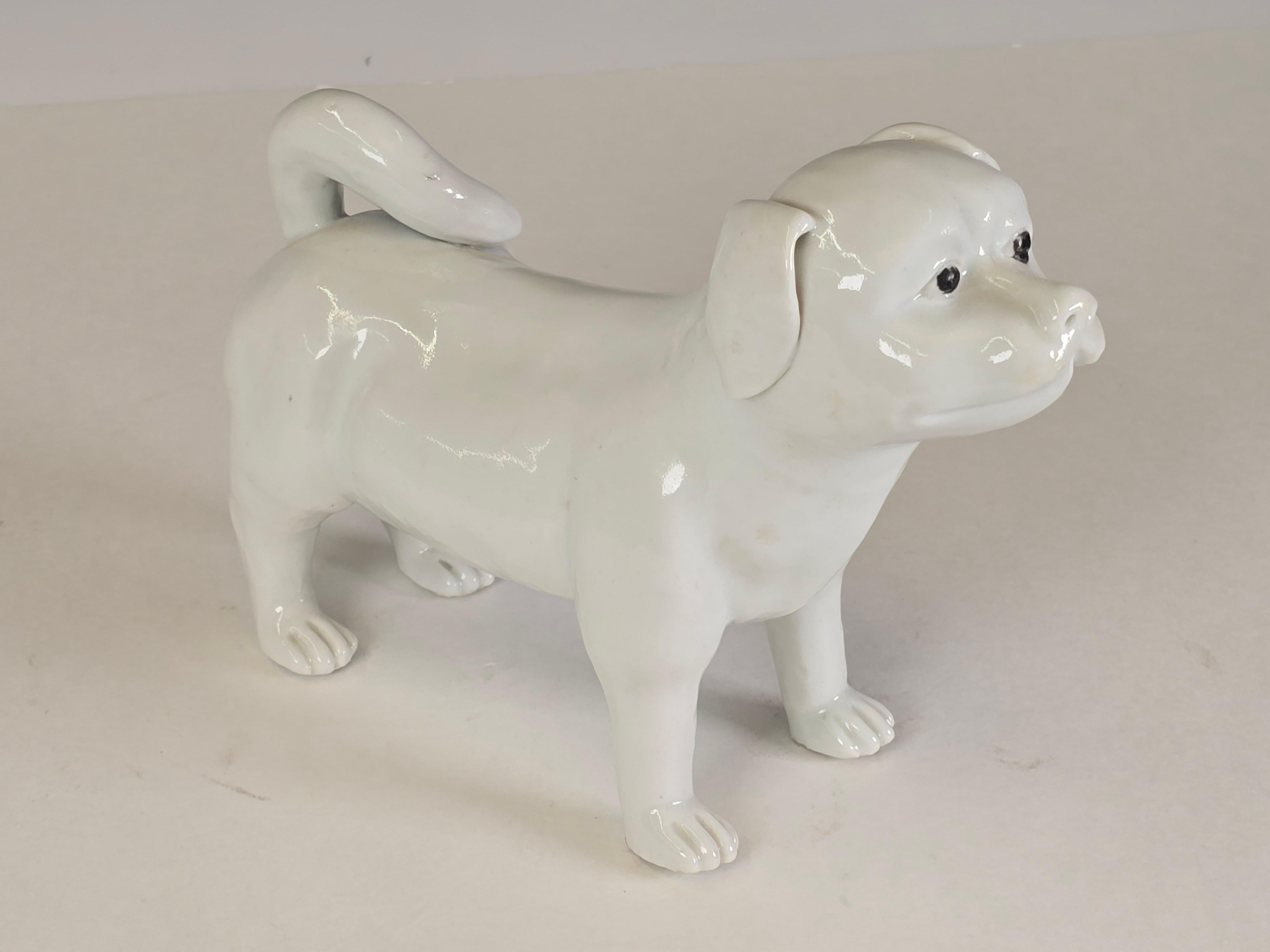 Japanese White Glazed Hirado Ware Puppy, Edo/Meiji Period, Mid 19th Century For Sale 6