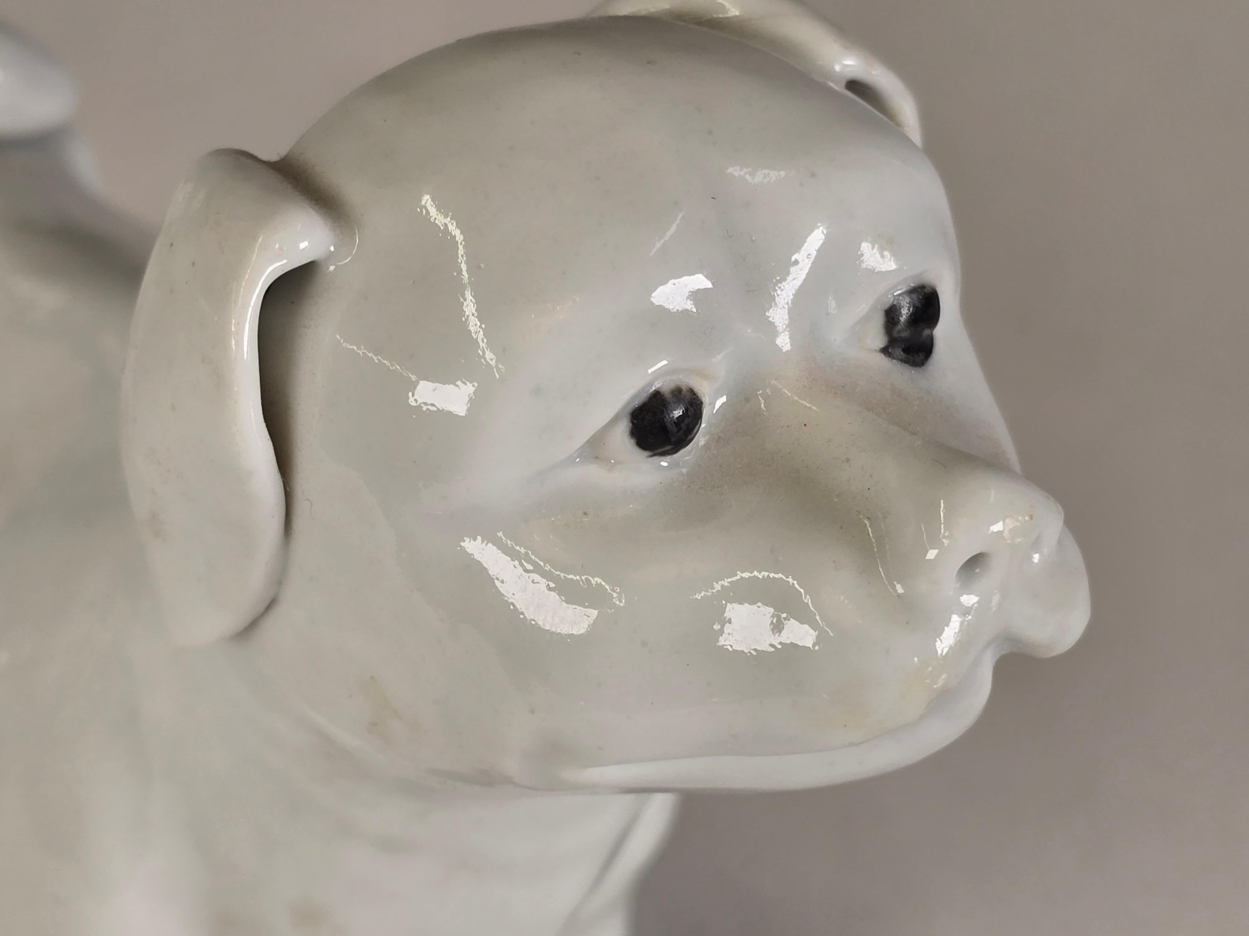 Japanese White Glazed Hirado Ware Puppy, Edo/Meiji Period, Mid 19th Century For Sale 7