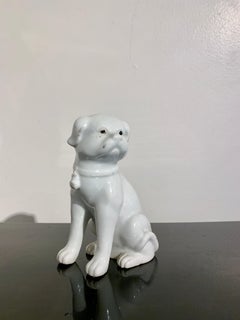 Japanese White Glazed Hirado Ware Puppy, Edo/Meiji Period, Mid 19th Century