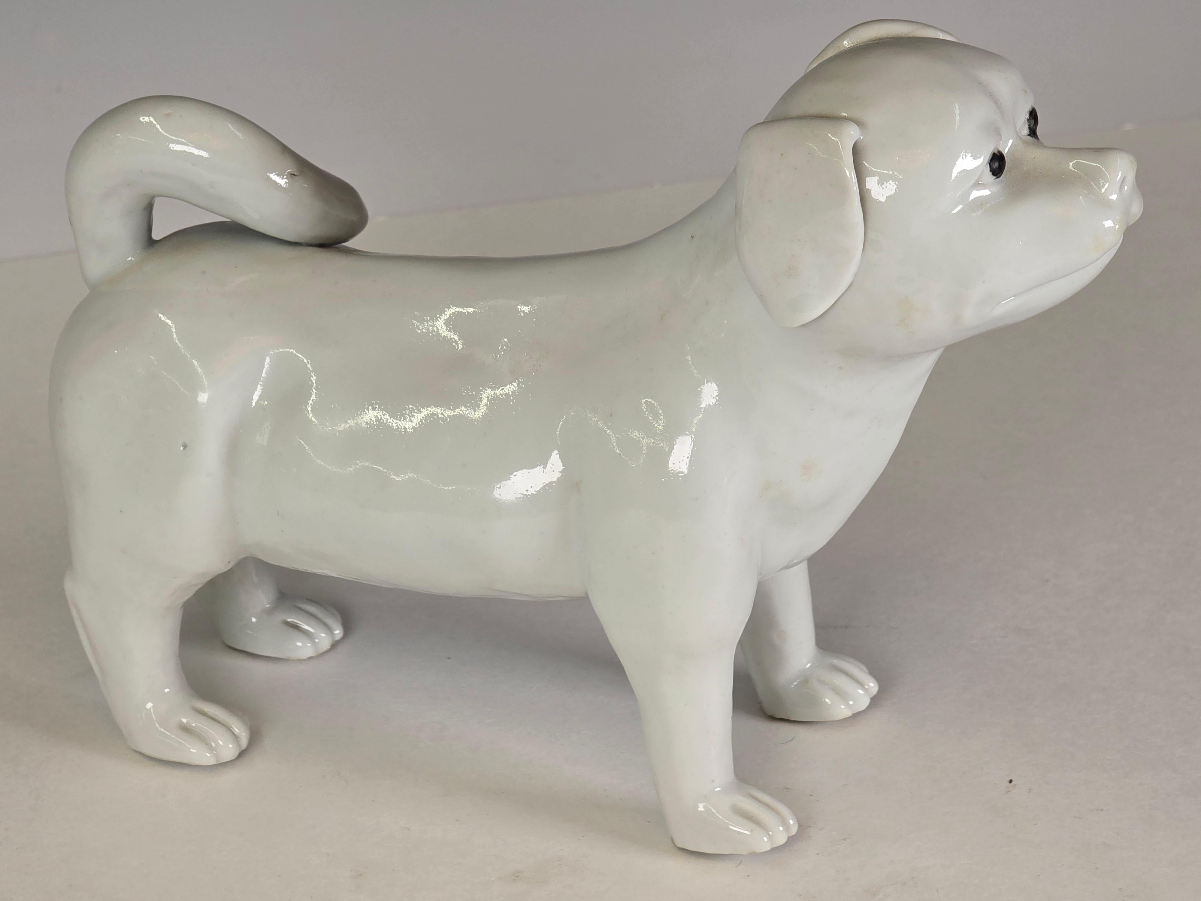 Japanese White Glazed Hirado Ware Puppy, Edo/Meiji Period, Mid 19th Century For Sale 2