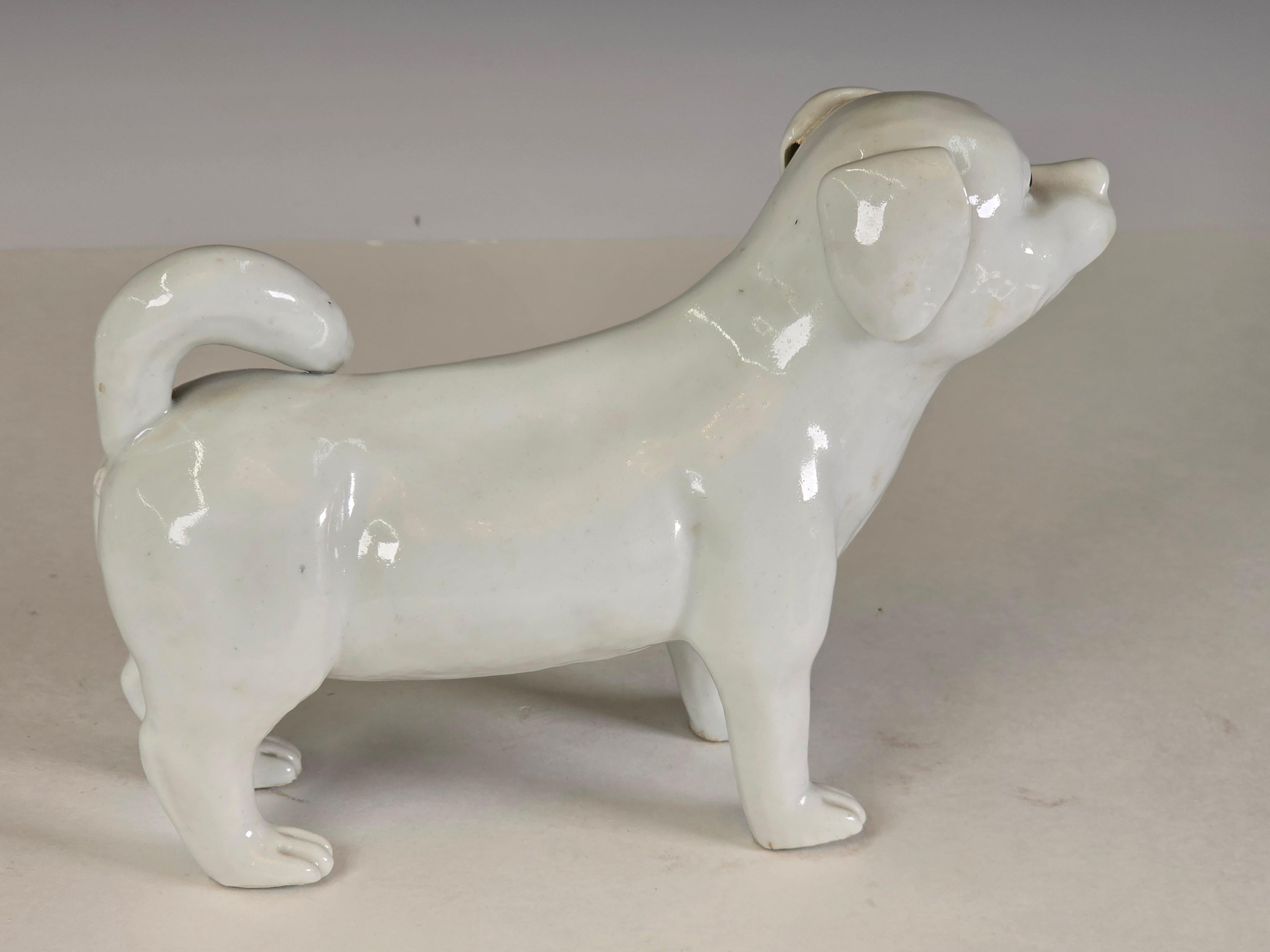 Japanese White Glazed Hirado Ware Puppy, Edo/Meiji Period, Mid 19th Century For Sale 5