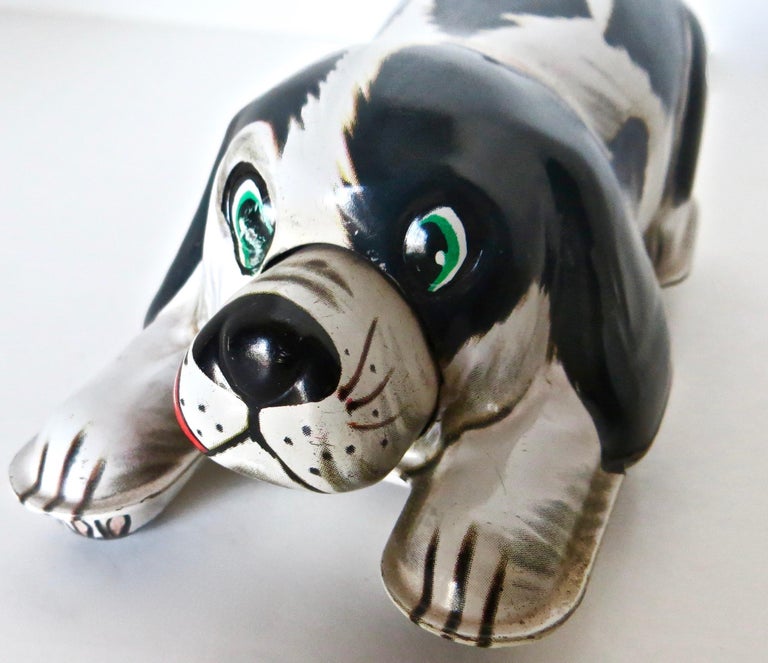 Made in Japan wind up flipping French dog with red beret and red collar! agrohort.ipb.ac.id