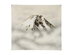 Japanese Wireless Cloisonné Mount Mount Fuji Plaque