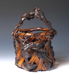 Japanese Wisteria Bark Ikebana Basket