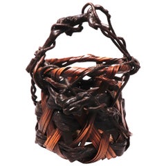 Japanese Wisteria Bark Ikebana Basket