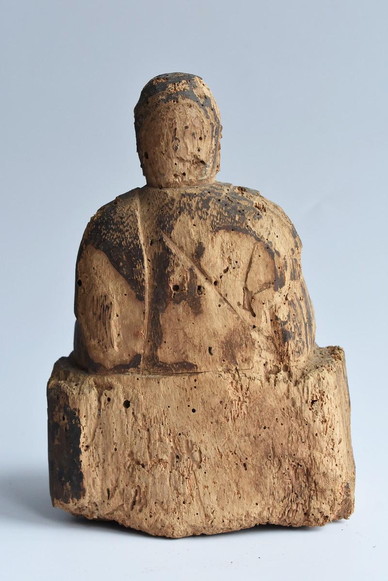 Other Japanese Withered Antique Buddha Statue / Wooden Bodhisattva / Wabisabi Art