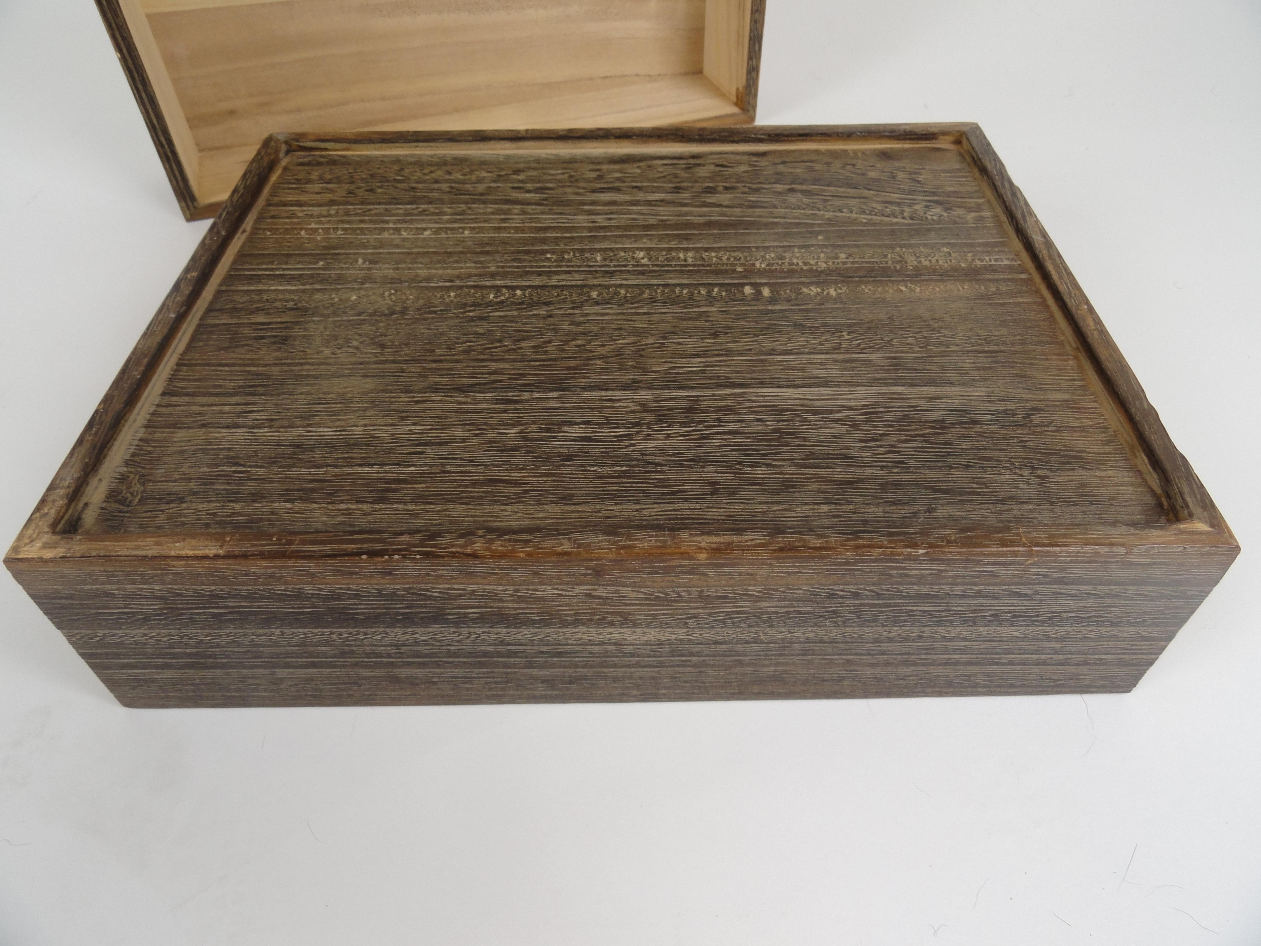 Japanese Wood Box For Sale 1