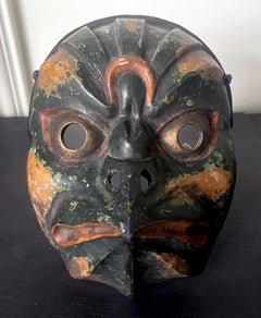 Japanese Wood Bugaku Mask of Korobase Edo Period