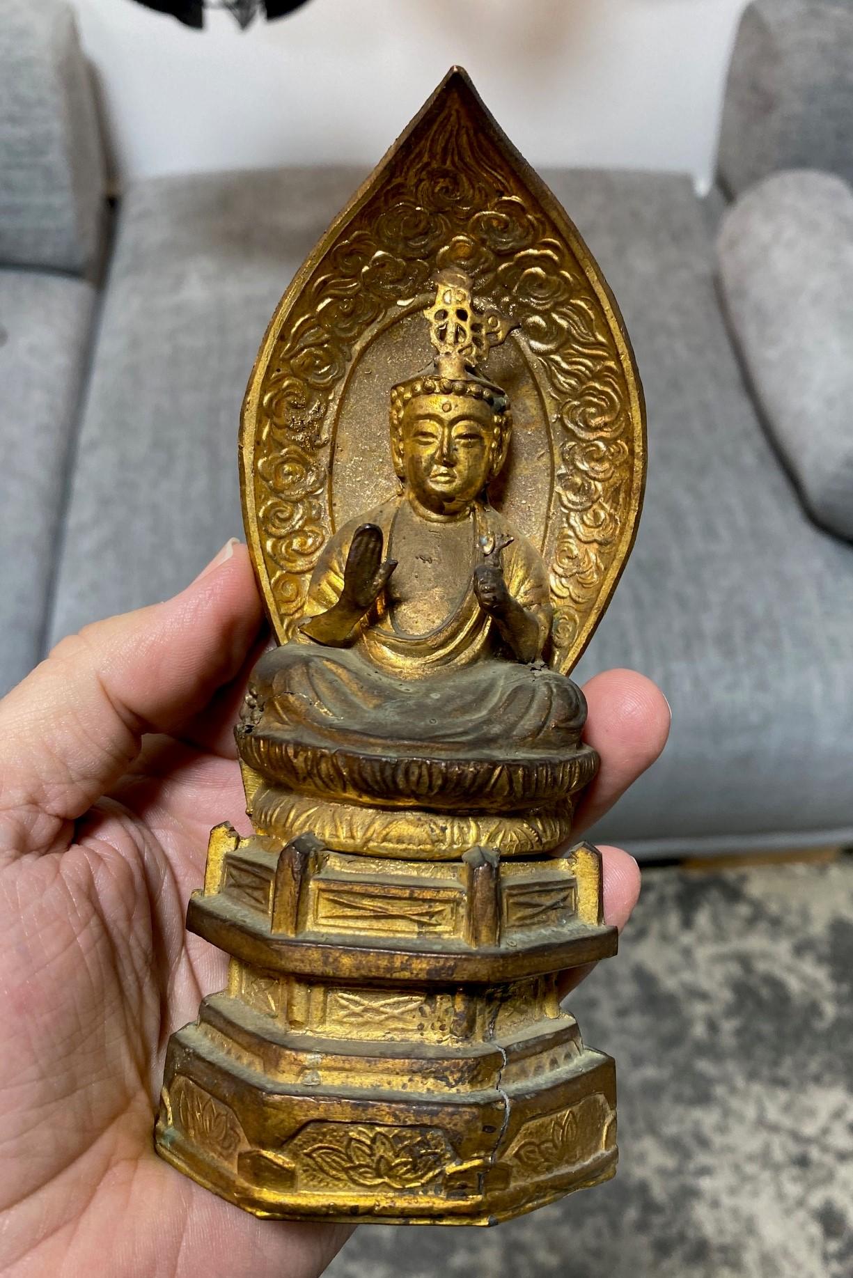 Japanese Wood Gilt Lacquer Buddha Buddhist Temple Traveling Zushi Shrine Altar For Sale 7