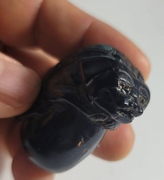 Japanese Wood Netsuke " The Beast",  Meiji Era