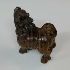 Japanese Wood Netsuke " The Chi-Lin Beast"by Yoshitoshi Late Meiji Era