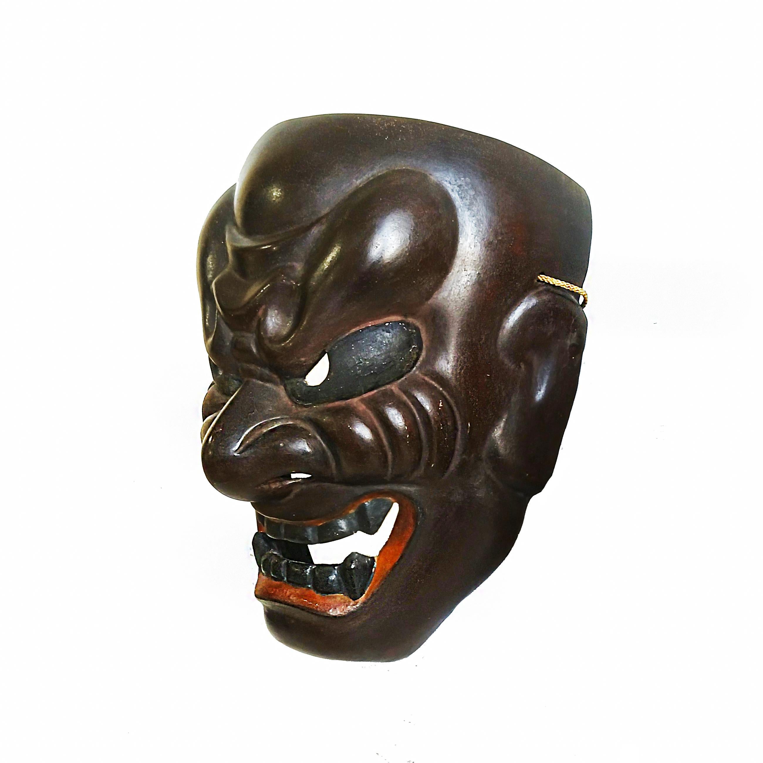 Japanische Holzmaske 