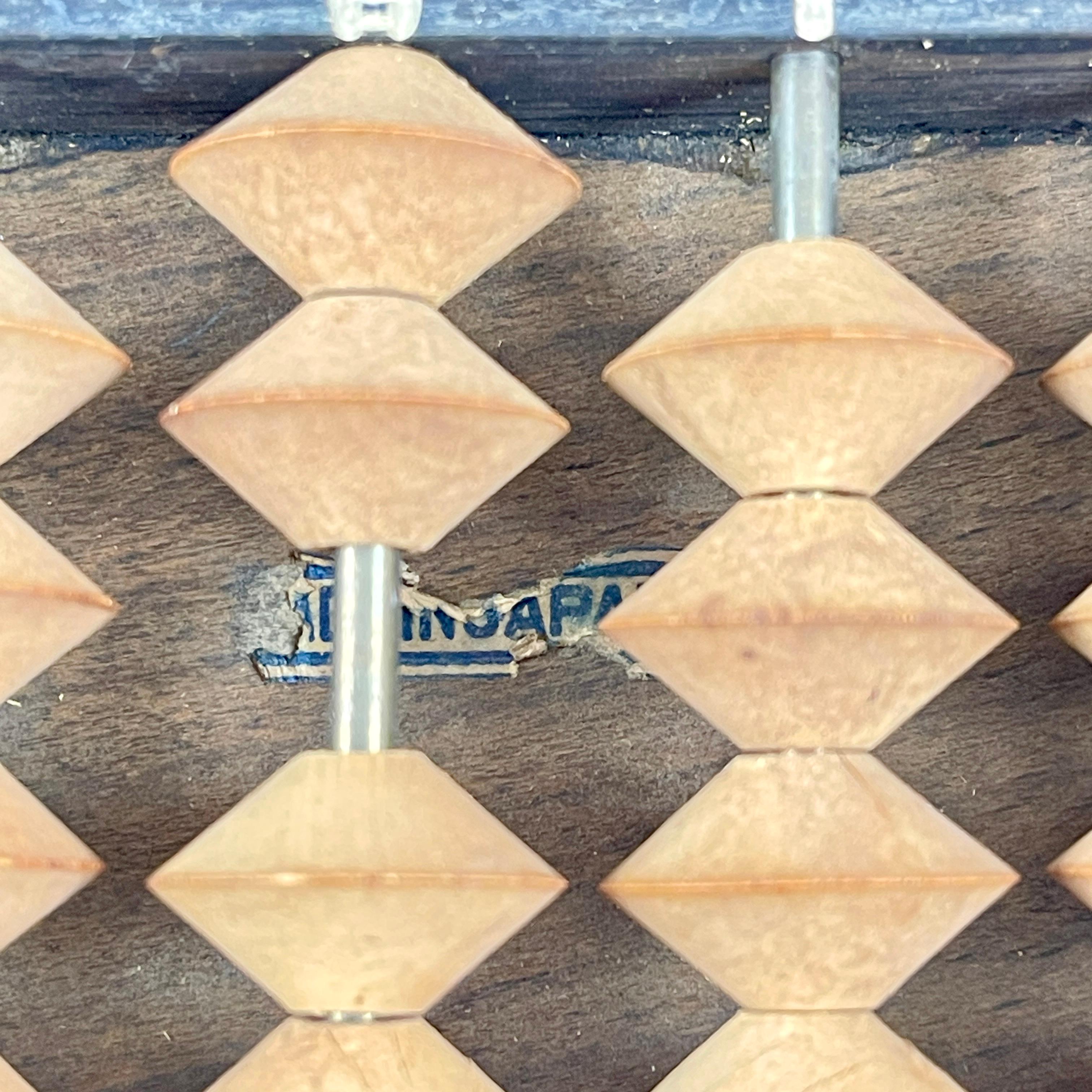 Japanese Wood Soroban Abacus, 1940s For Sale 4