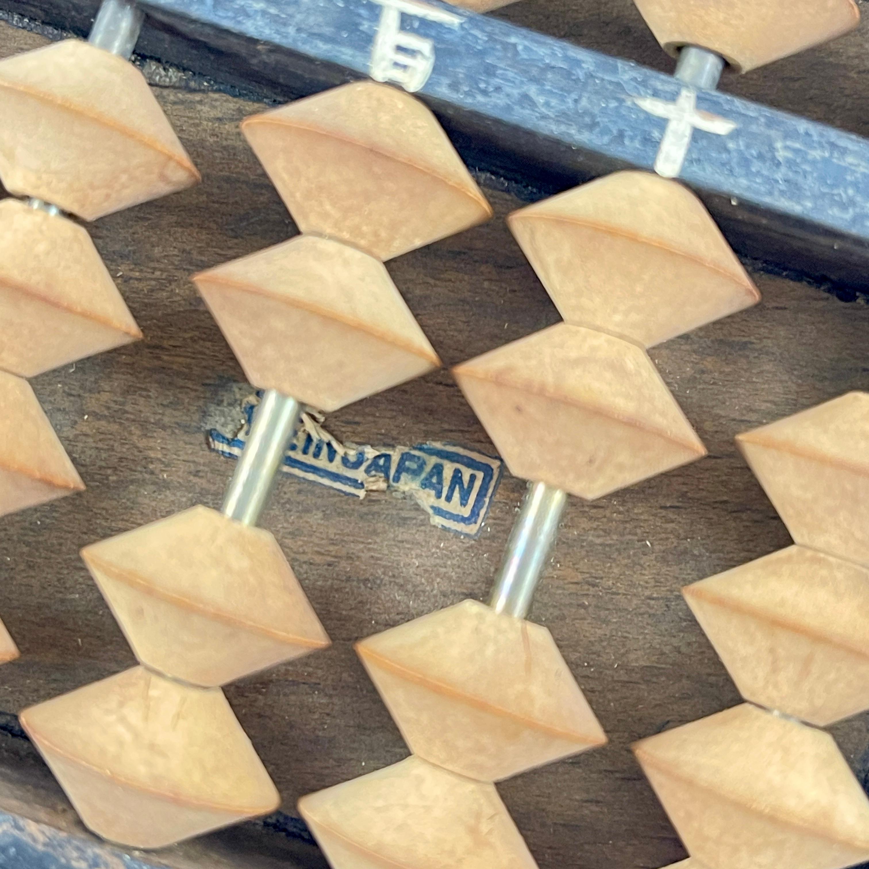 Japanese Wood Soroban Abacus, 1940s For Sale 5