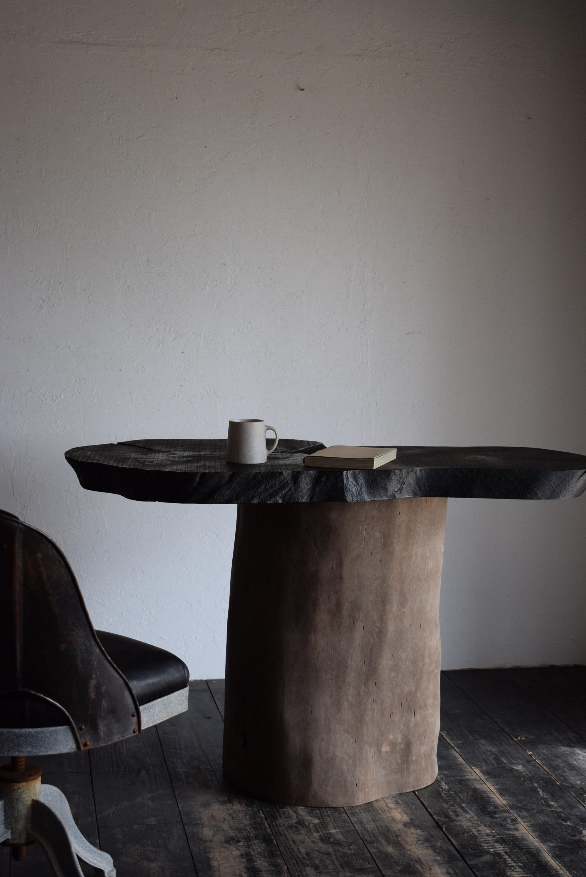 Contemporary Japanese wood table /wabi-sabi table / primitive table / console table For Sale