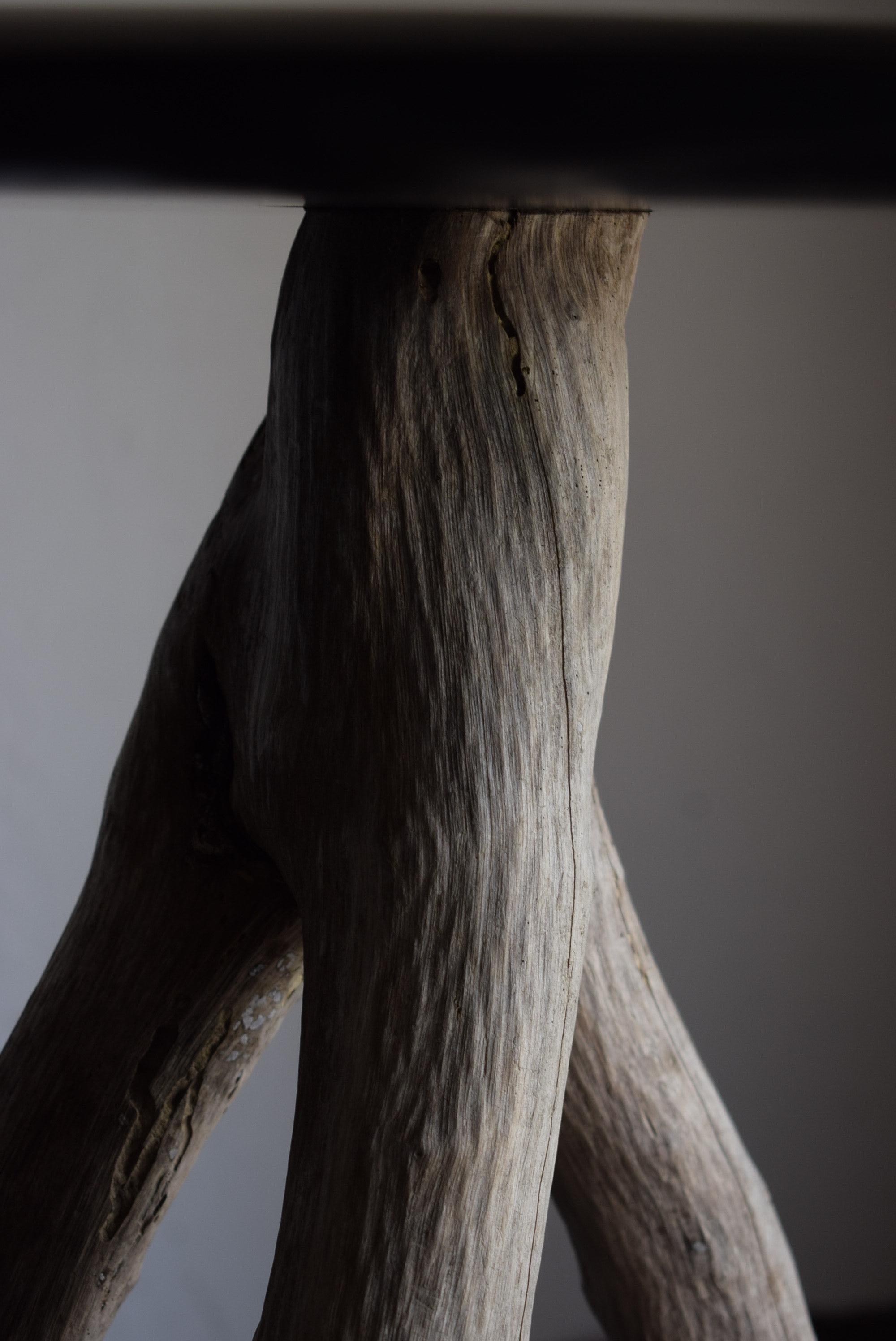 Japanischer Holztisch / Wabi-Sabi Tisch / Primitiver Tisch / Messestand im Angebot 13