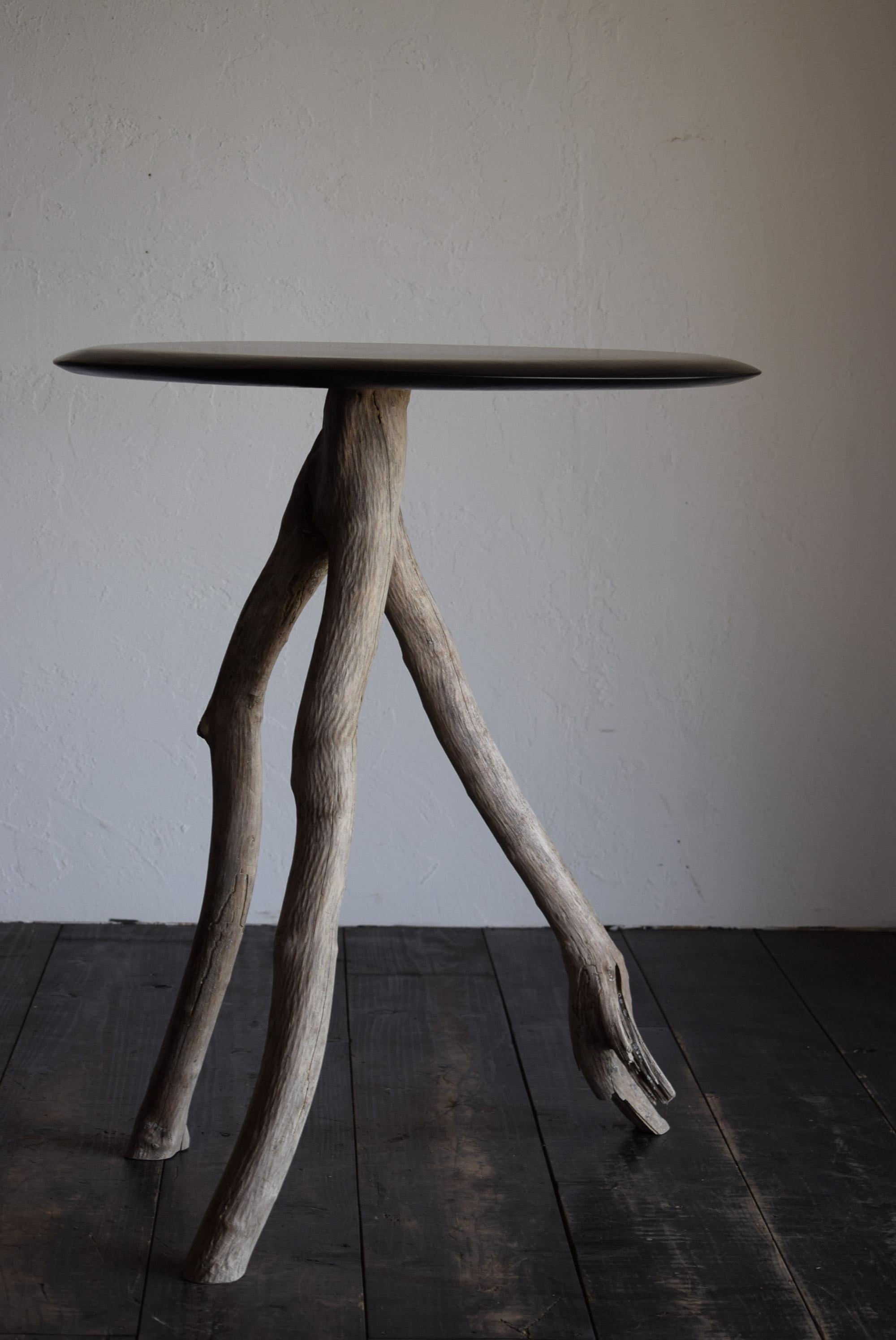 Japanischer Holztisch / Wabi-Sabi Tisch / Primitiver Tisch / Messestand im Angebot 3