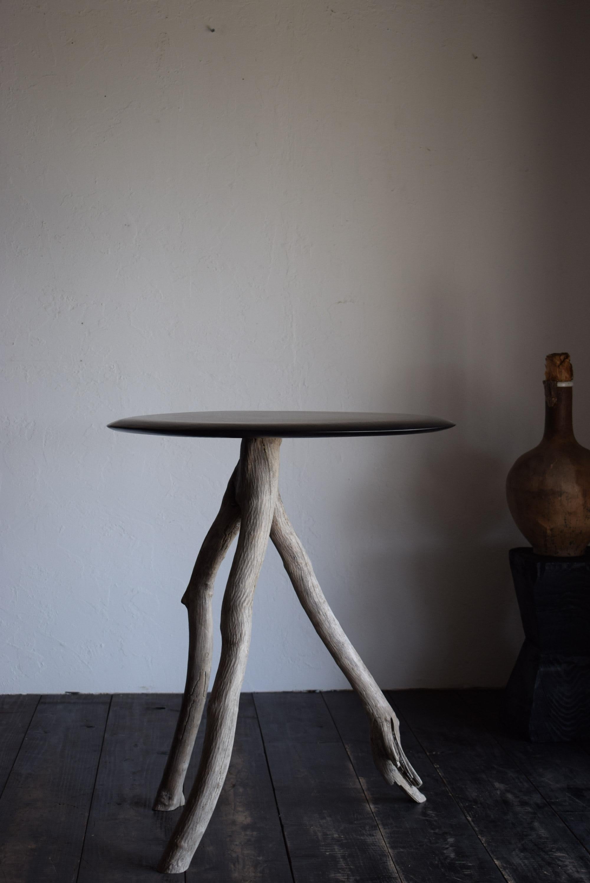 Japanischer Holztisch / Wabi-Sabi Tisch / Primitiver Tisch / Messestand im Angebot 4