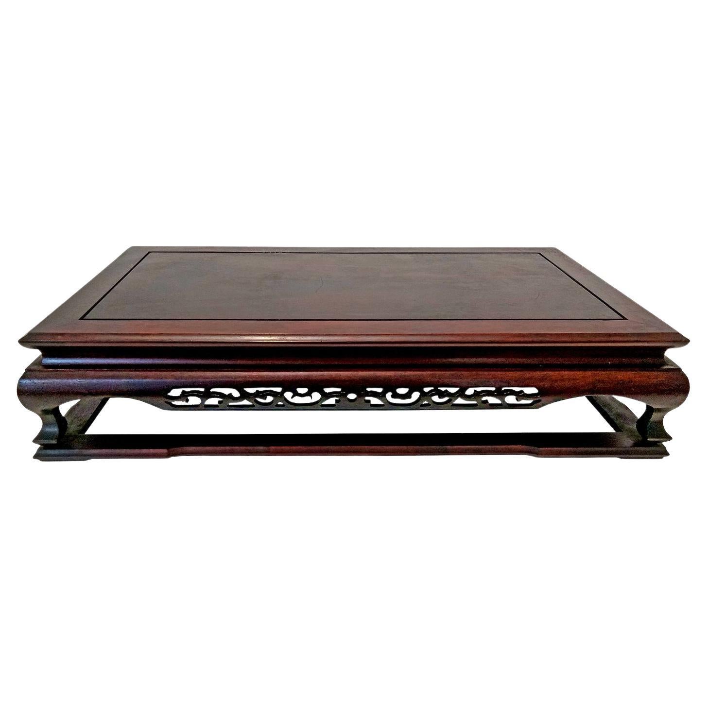 Japanese Wood Tray Table, Meiji Period For Sale