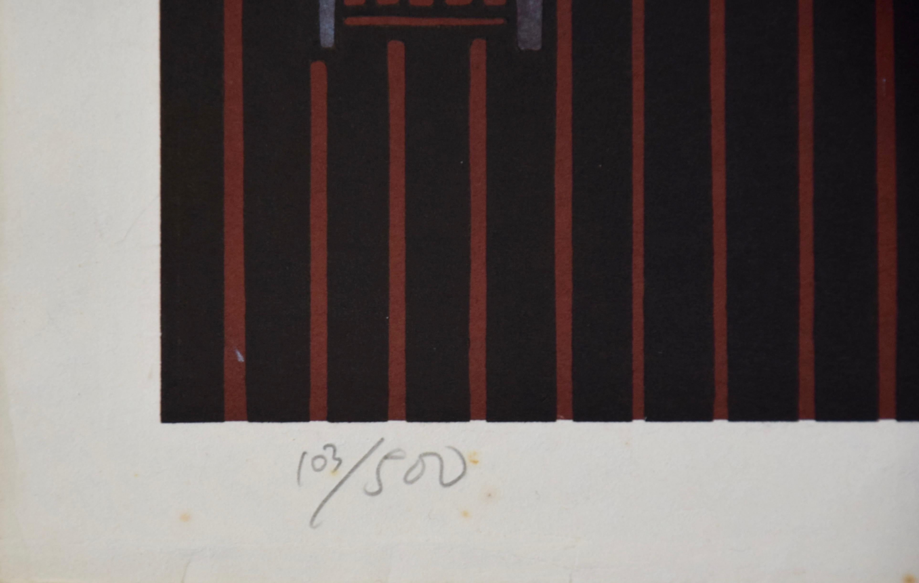Fine XX secolo Stampa giapponese su carta Woodblock di Katsuyuki Nishijima in vendita