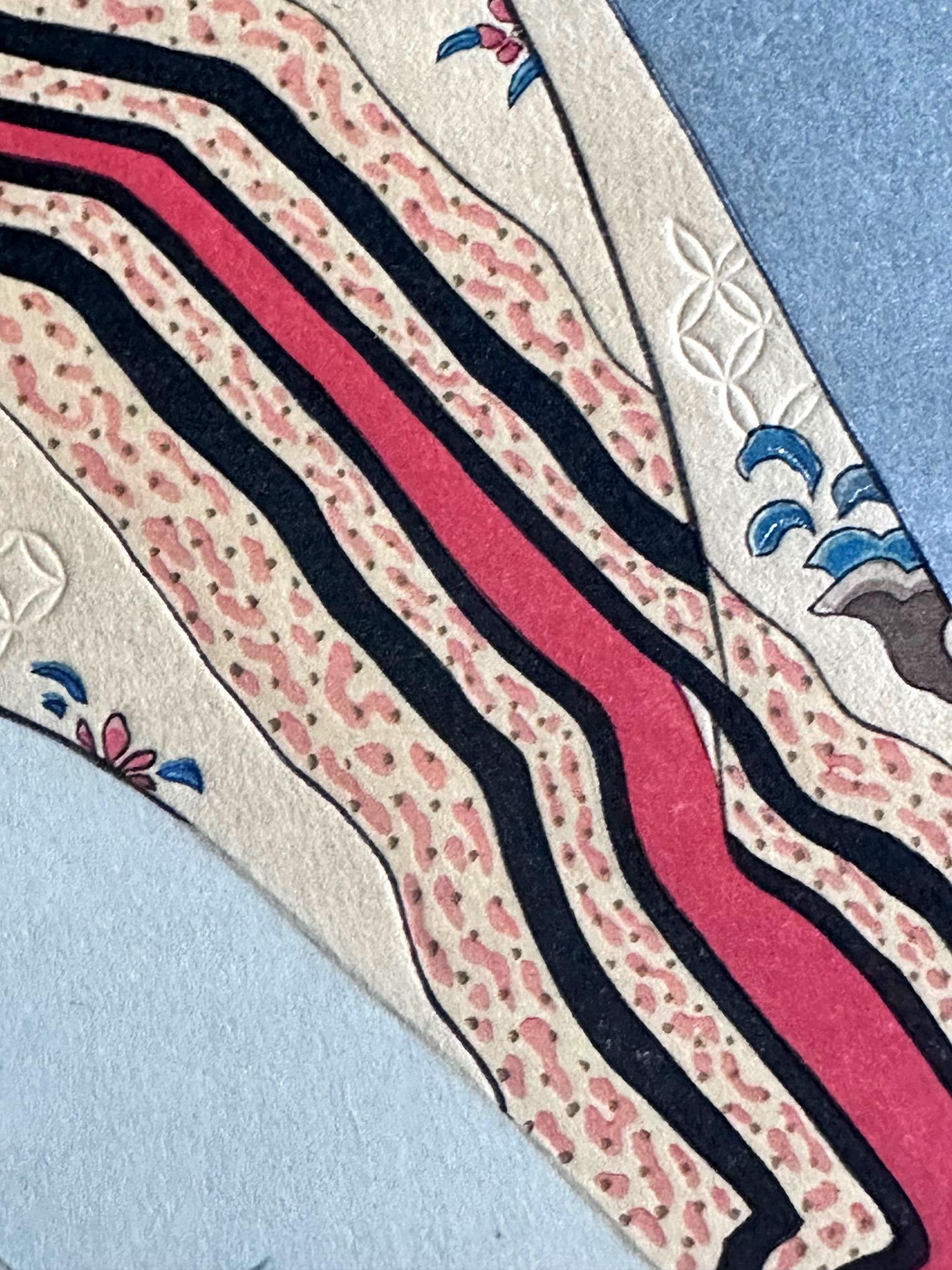 Japanese Woodblock Print Fumees de Santal by Paul Jacoulet en vente 5