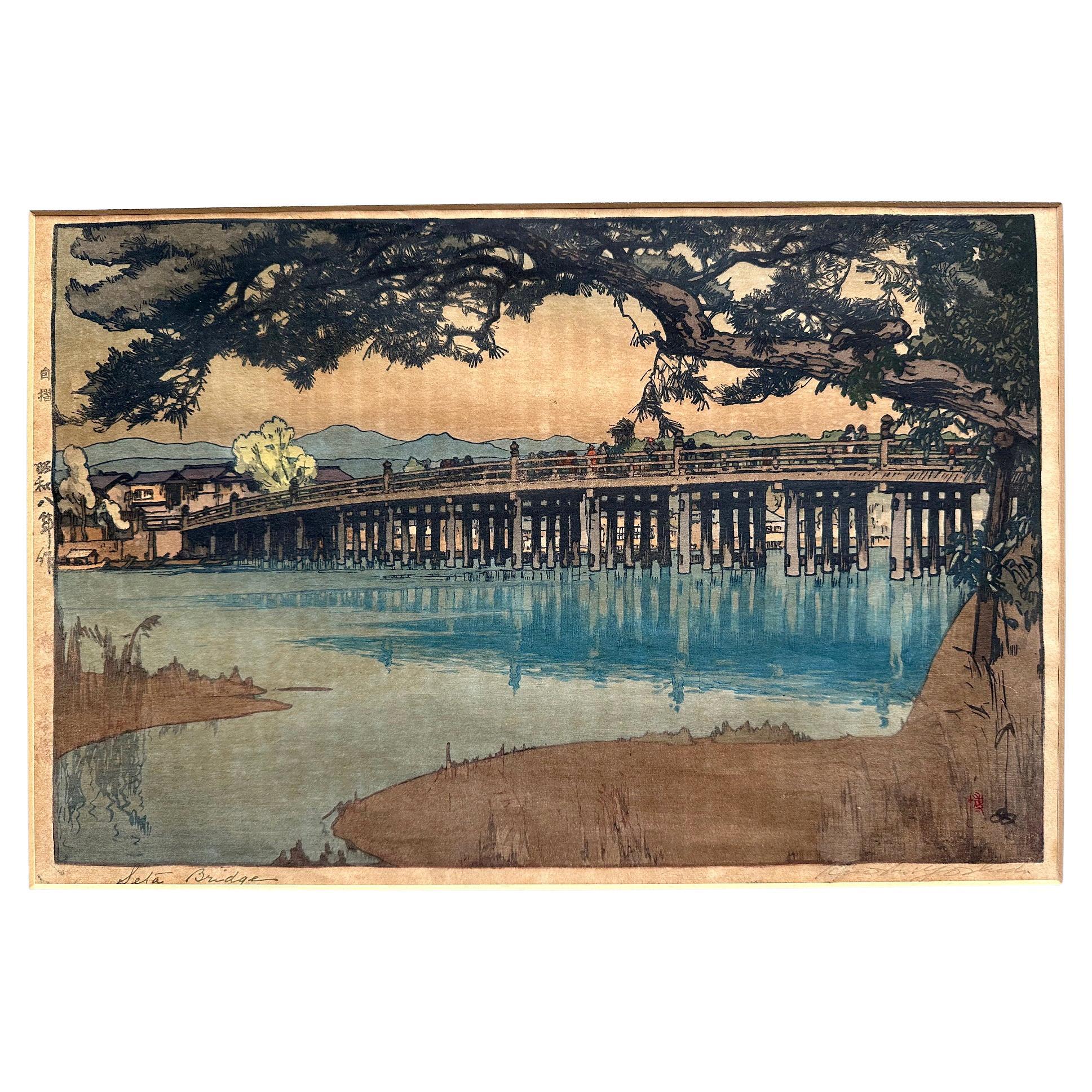 Japanese Woodblock Print Yoshida Hiroshi Seta Bridge