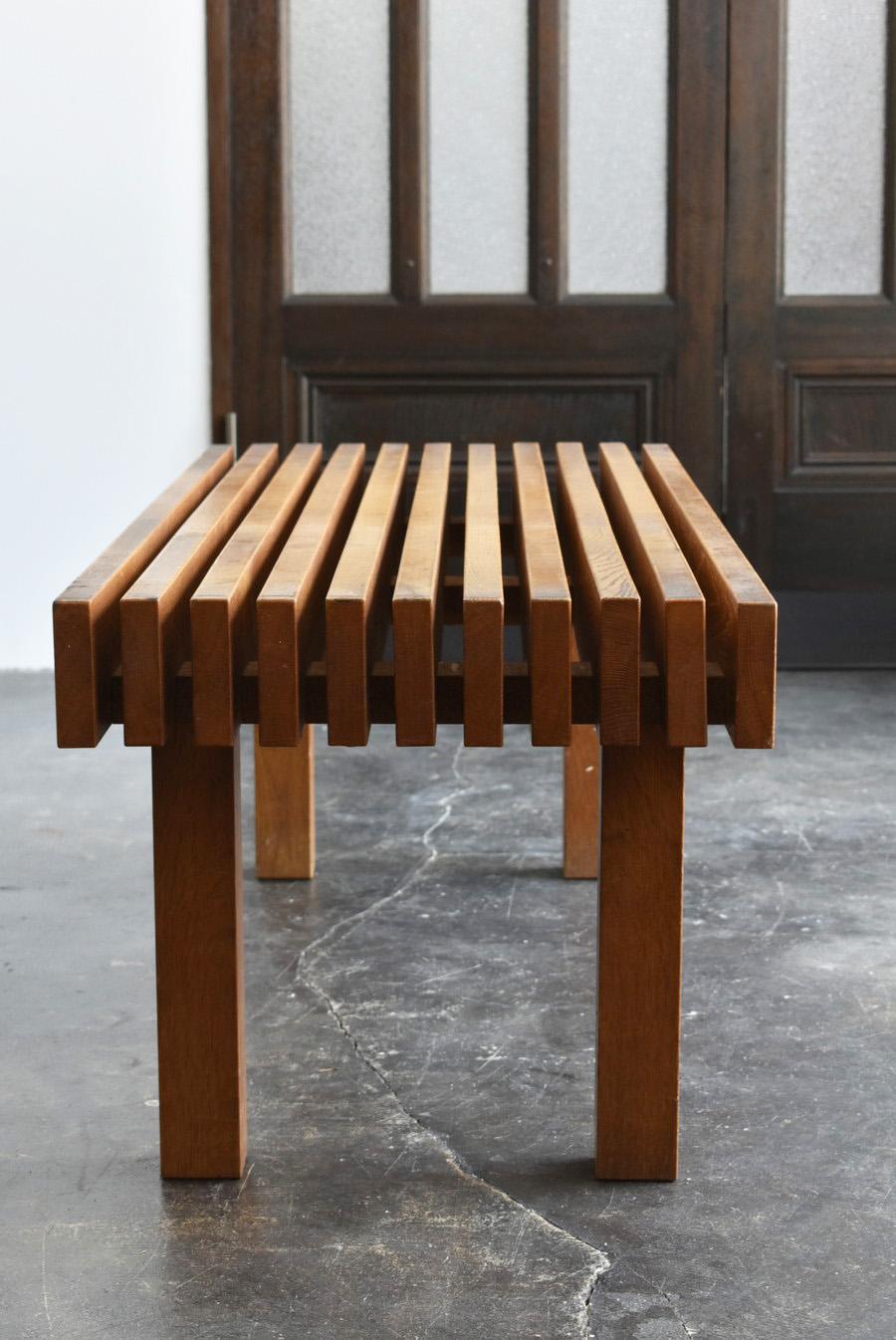 Japanese Wooden Bench/Design like Charlotte Perriand/Showa/1950-1980 4