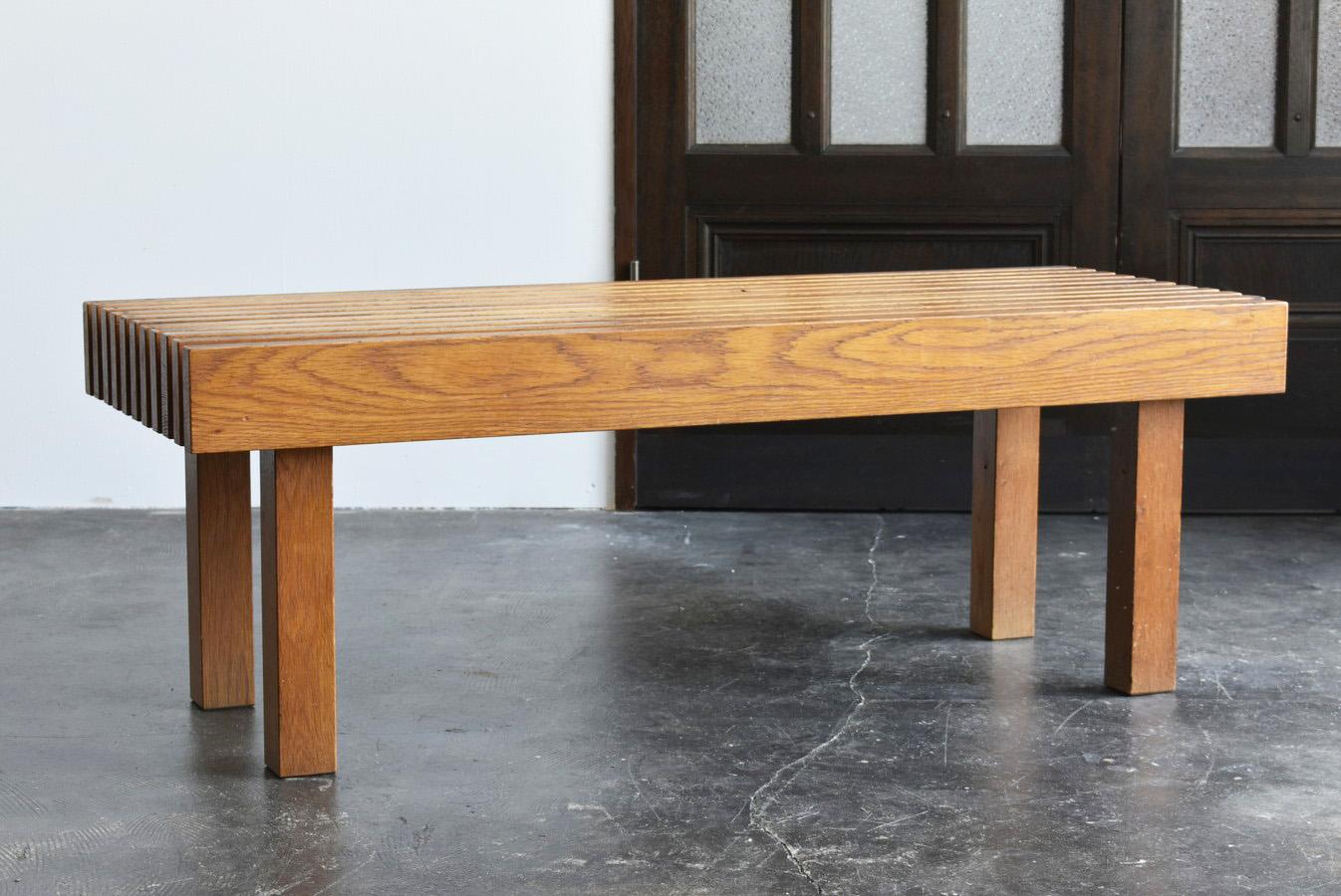 Japanese Wooden Bench/Design like Charlotte Perriand/Showa/1950-1980 5