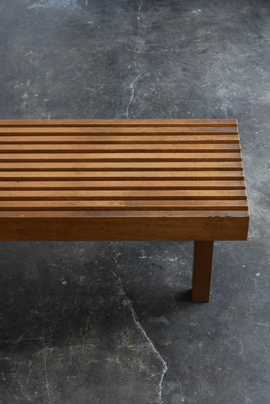 Japanese Wooden Bench/Design like Charlotte Perriand/Showa/1950-1980 8