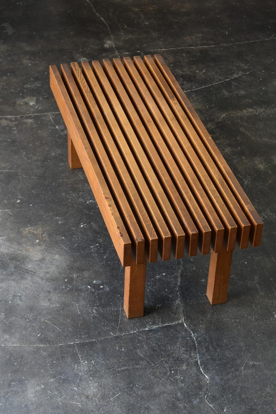 Japanese Wooden Bench/Design like Charlotte Perriand/Showa/1950-1980 In Good Condition In Sammu-shi, Chiba