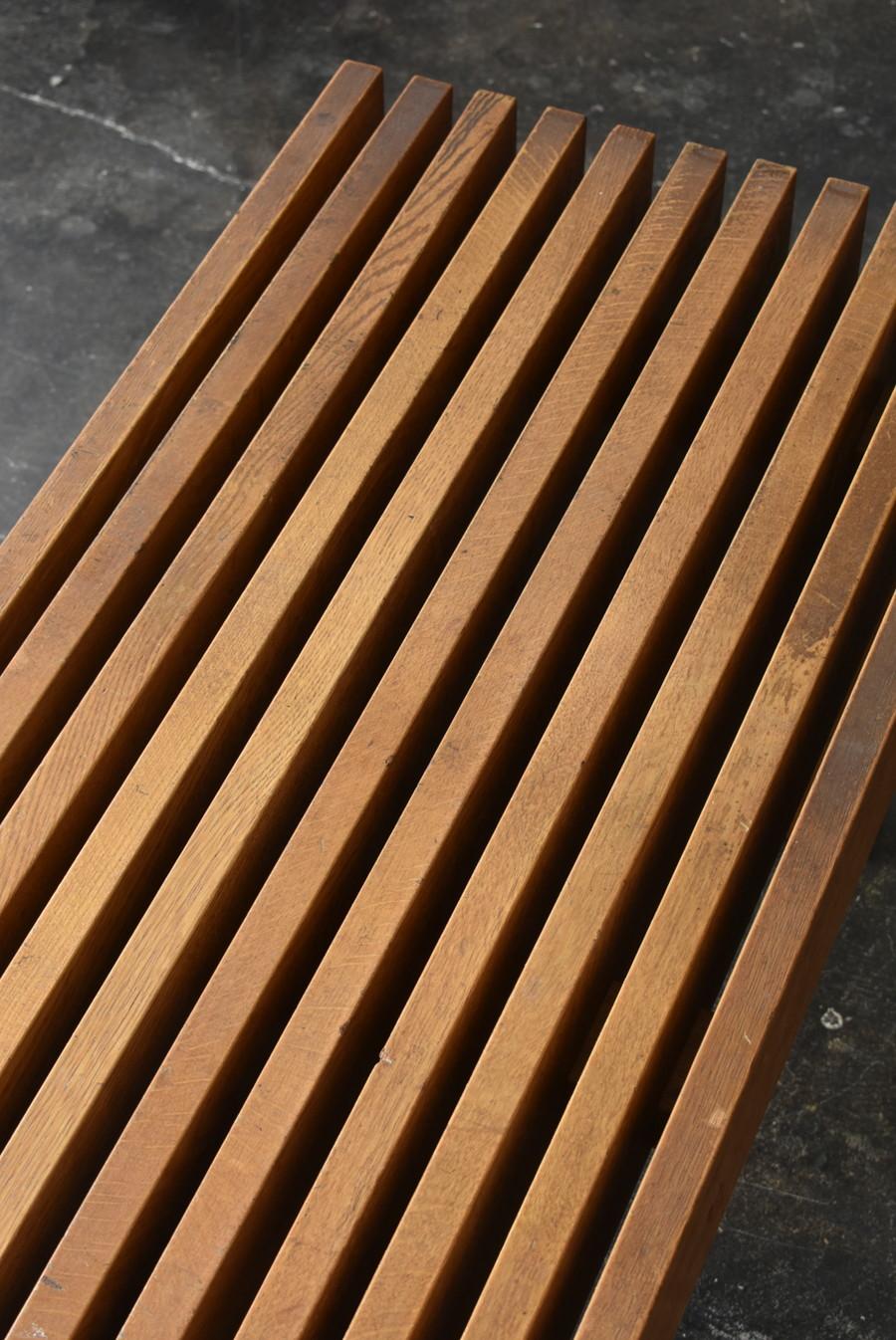 Oak Japanese Wooden Bench/Design like Charlotte Perriand/Showa/1950-1980