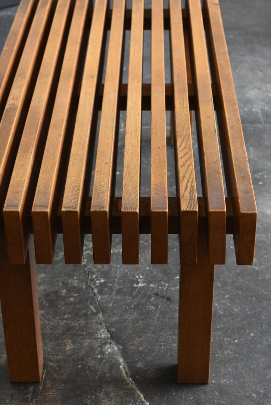 Japanese Wooden Bench/Design like Charlotte Perriand/Showa/1950-1980 3