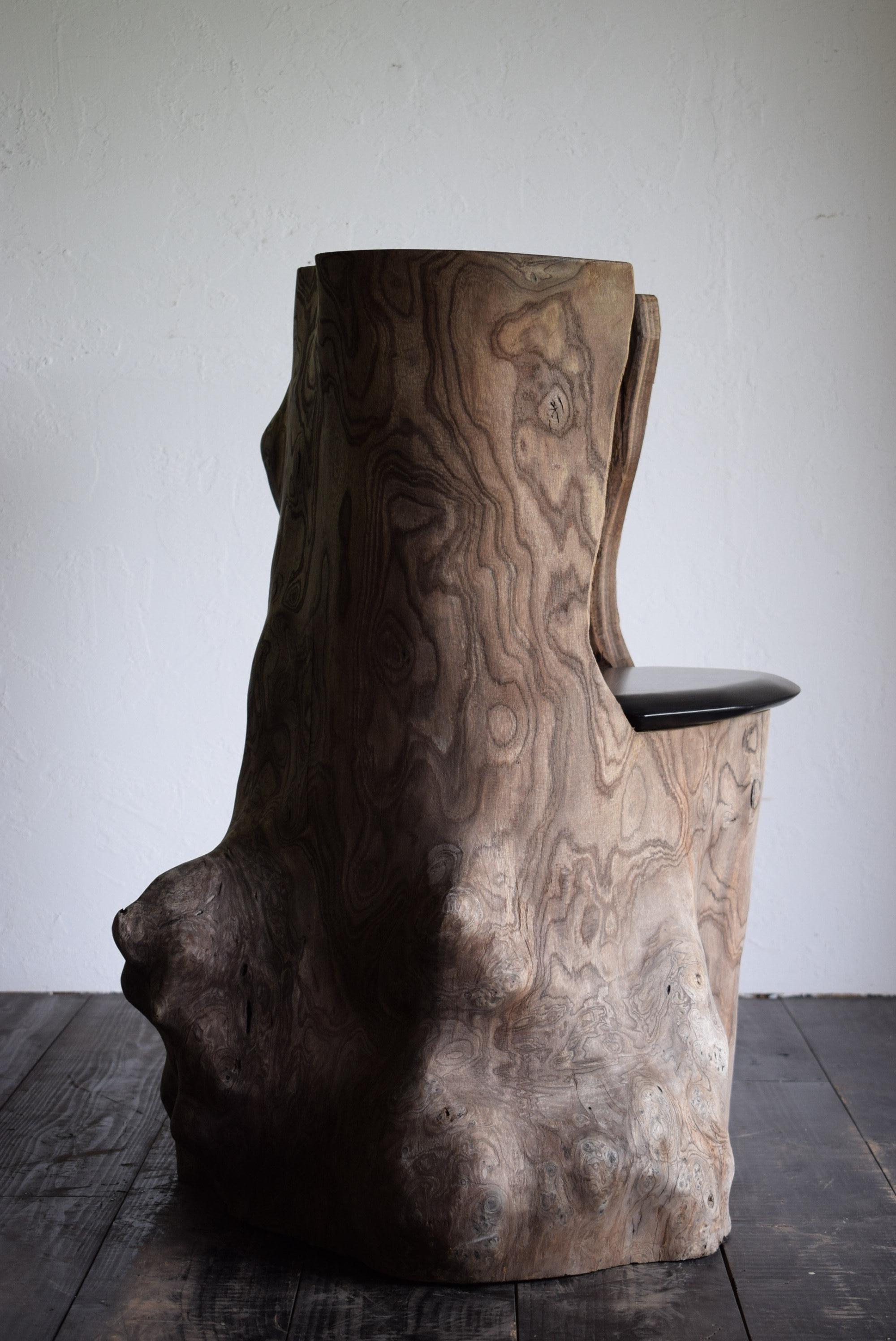 Japanese Wooden block chair /wabi-sabi chair / private chair / 1900s〜  6
