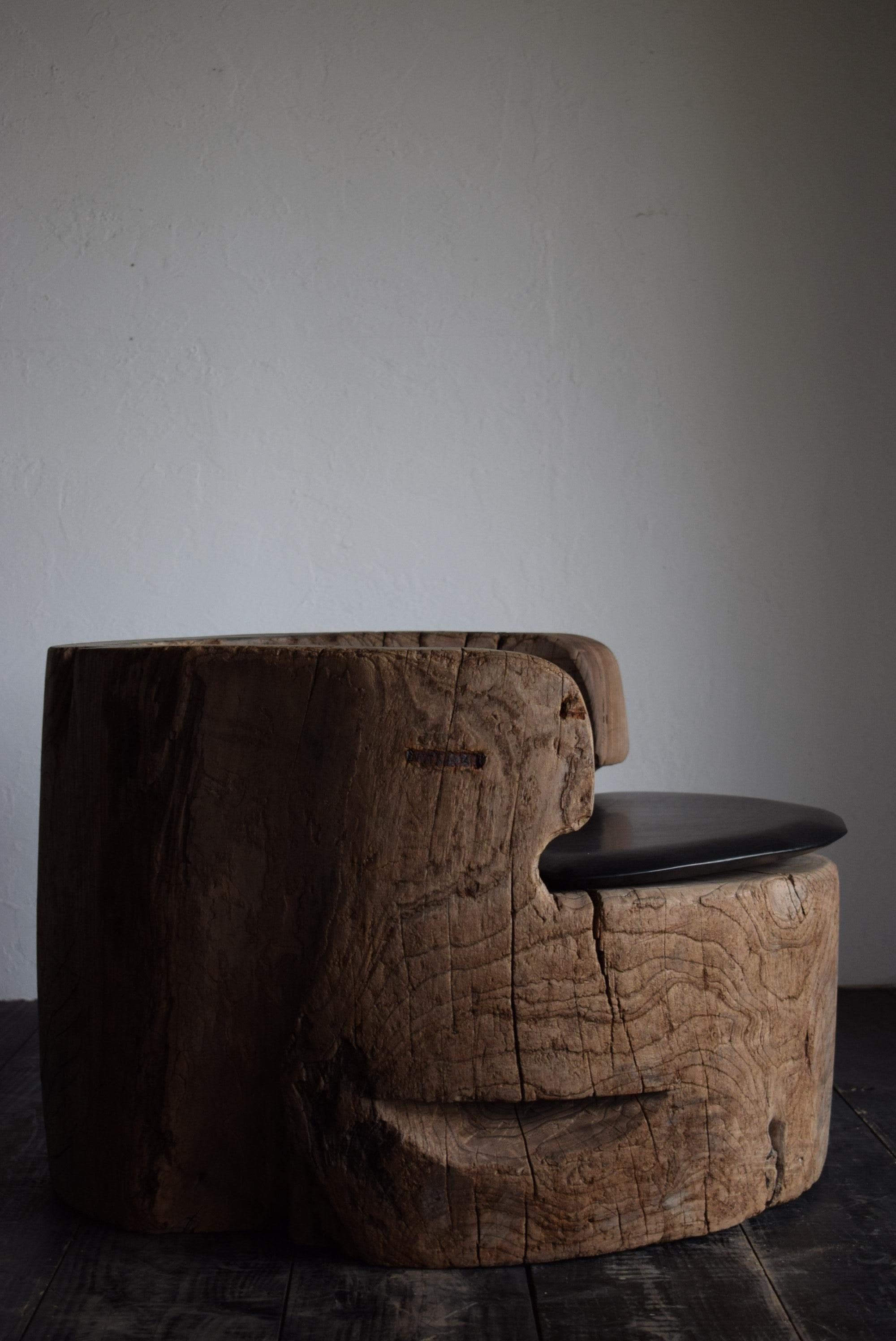 Japanese Wooden block chair /wabi-sabi chair / private chair / 1900s〜 6