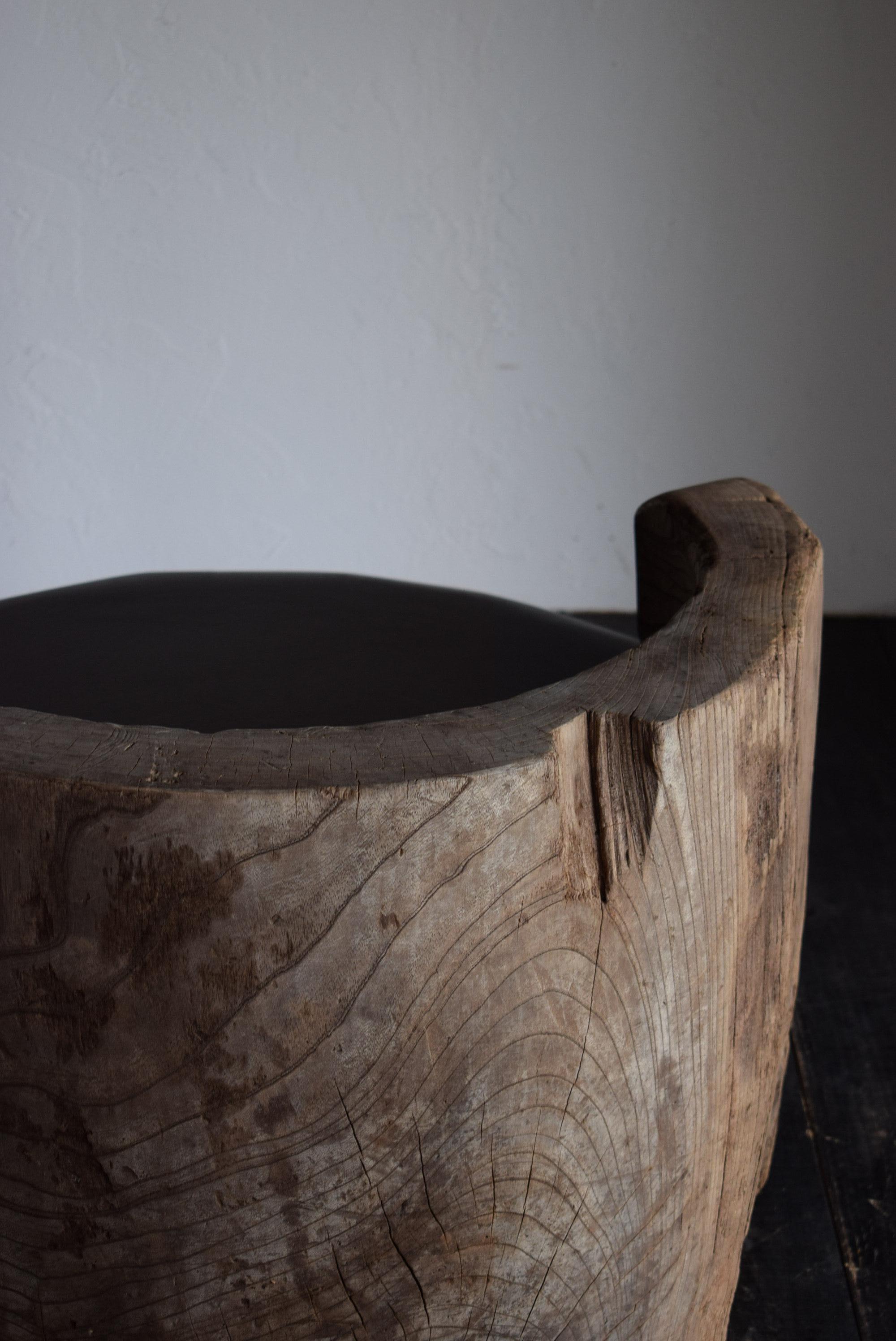 Japanese Wooden block chair /wabi-sabi chair / private chair / 1900s〜 8