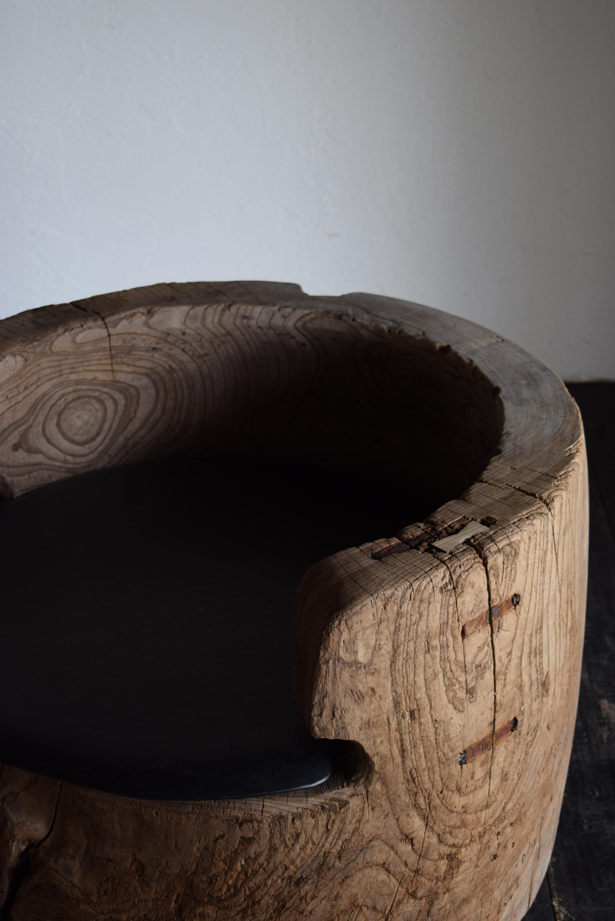 Japanese Wooden block chair /wabi-sabi chair / private chair / 1900s〜 10