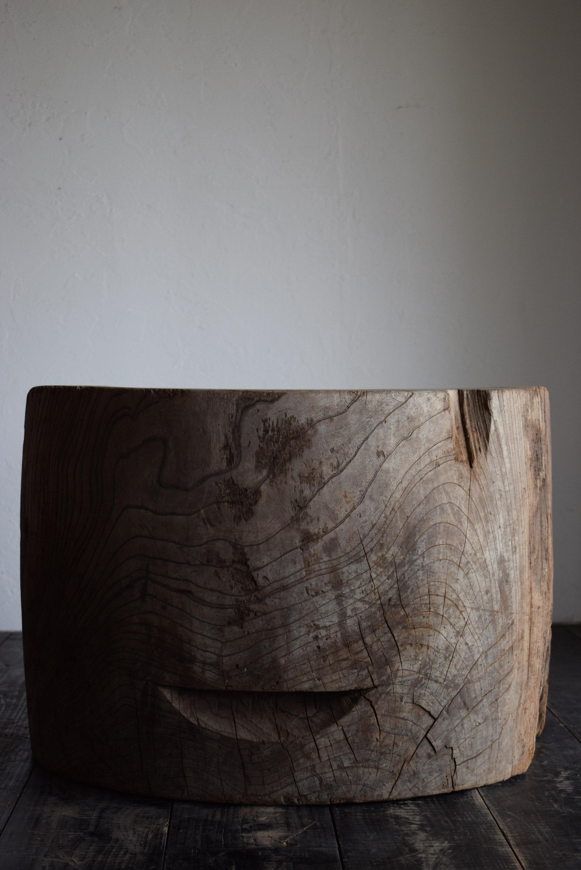 Japanese Wooden block chair /wabi-sabi chair / private chair / 1900s〜 11
