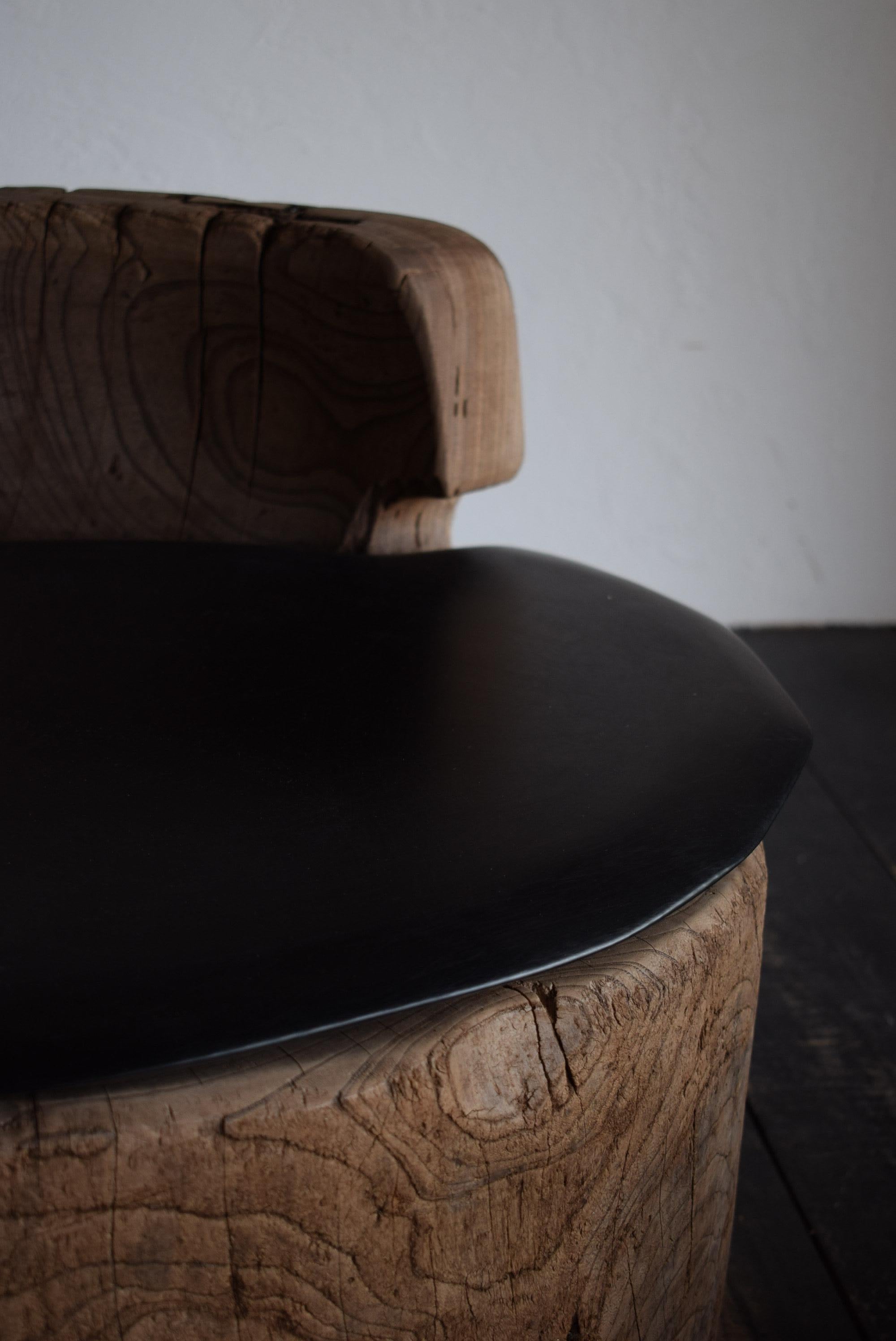 Japanese Wooden block chair /wabi-sabi chair / private chair / 1900s〜 12
