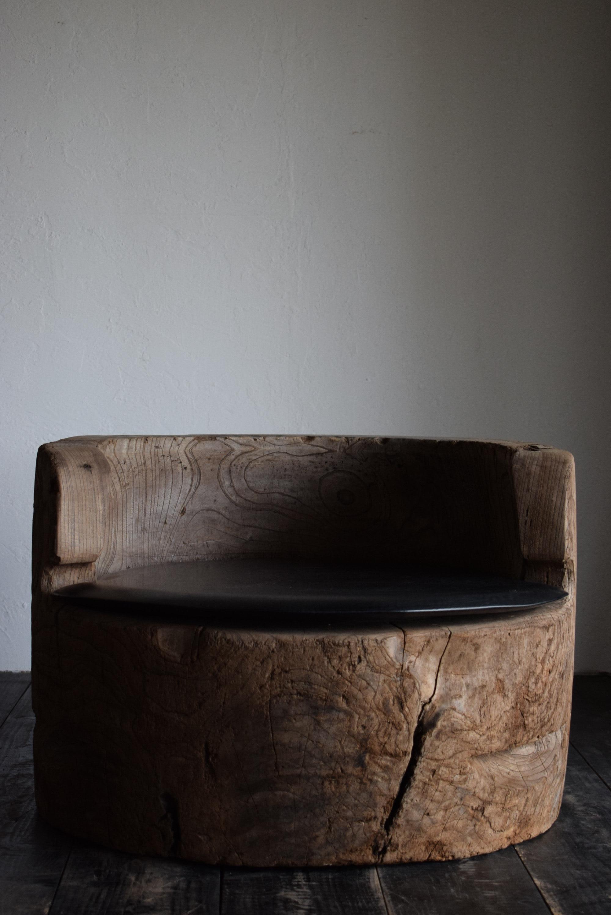 Japanese Wooden block chair /wabi-sabi chair / private chair / 1900s〜 1