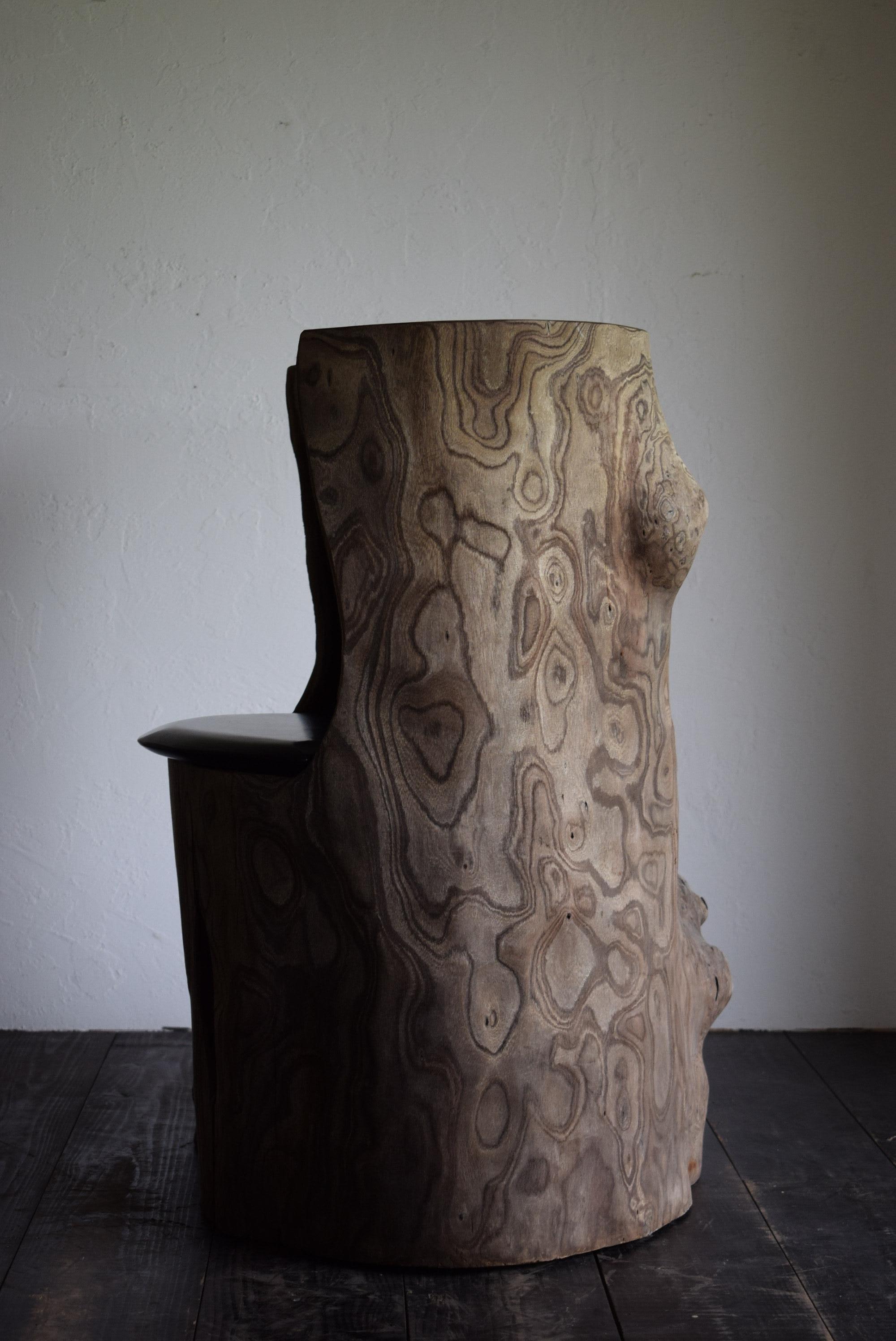 Japanese Wooden block chair /wabi-sabi chair / private chair / 1900s〜  3