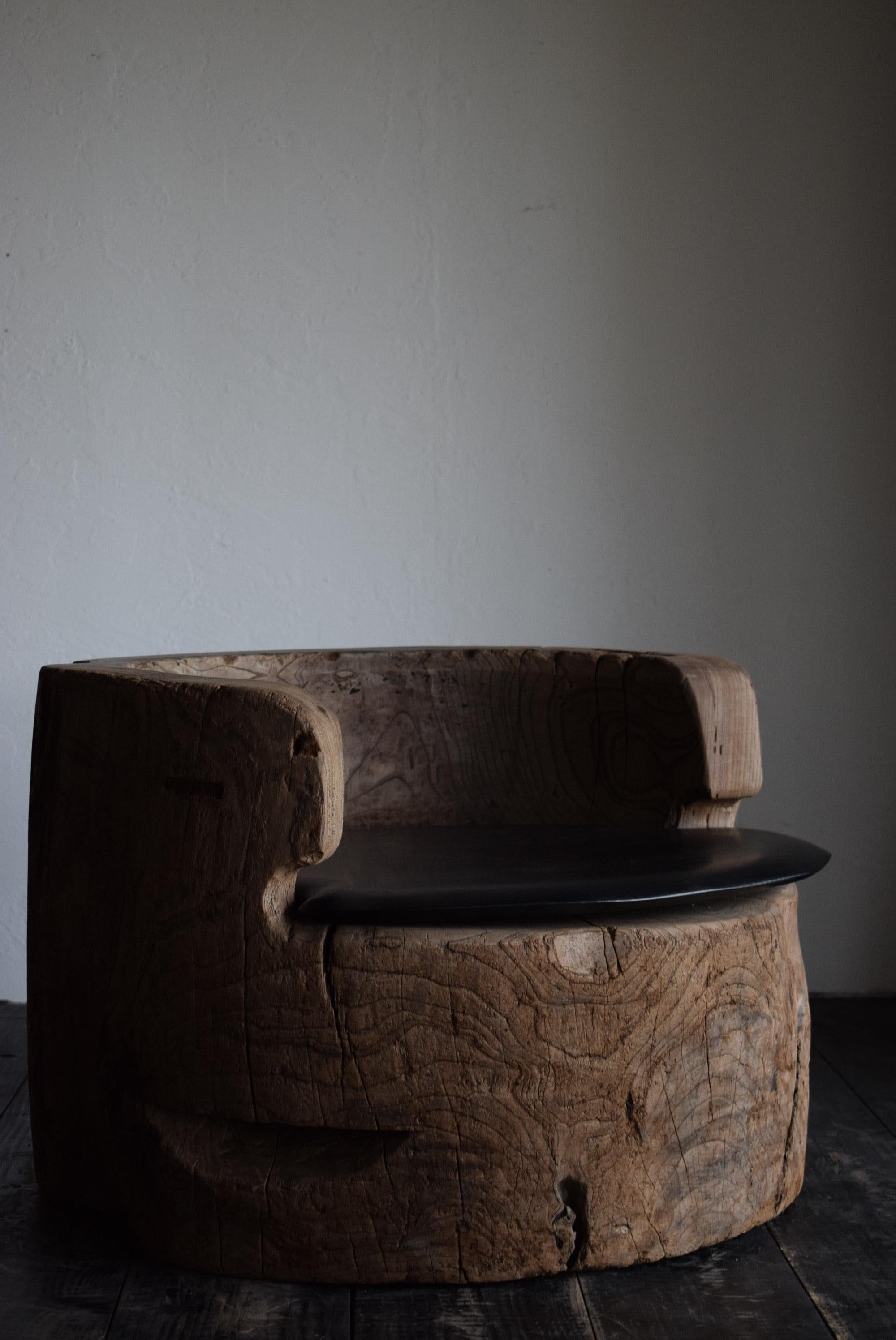 Japanese Wooden block chair /wabi-sabi chair / private chair / 1900s〜 3