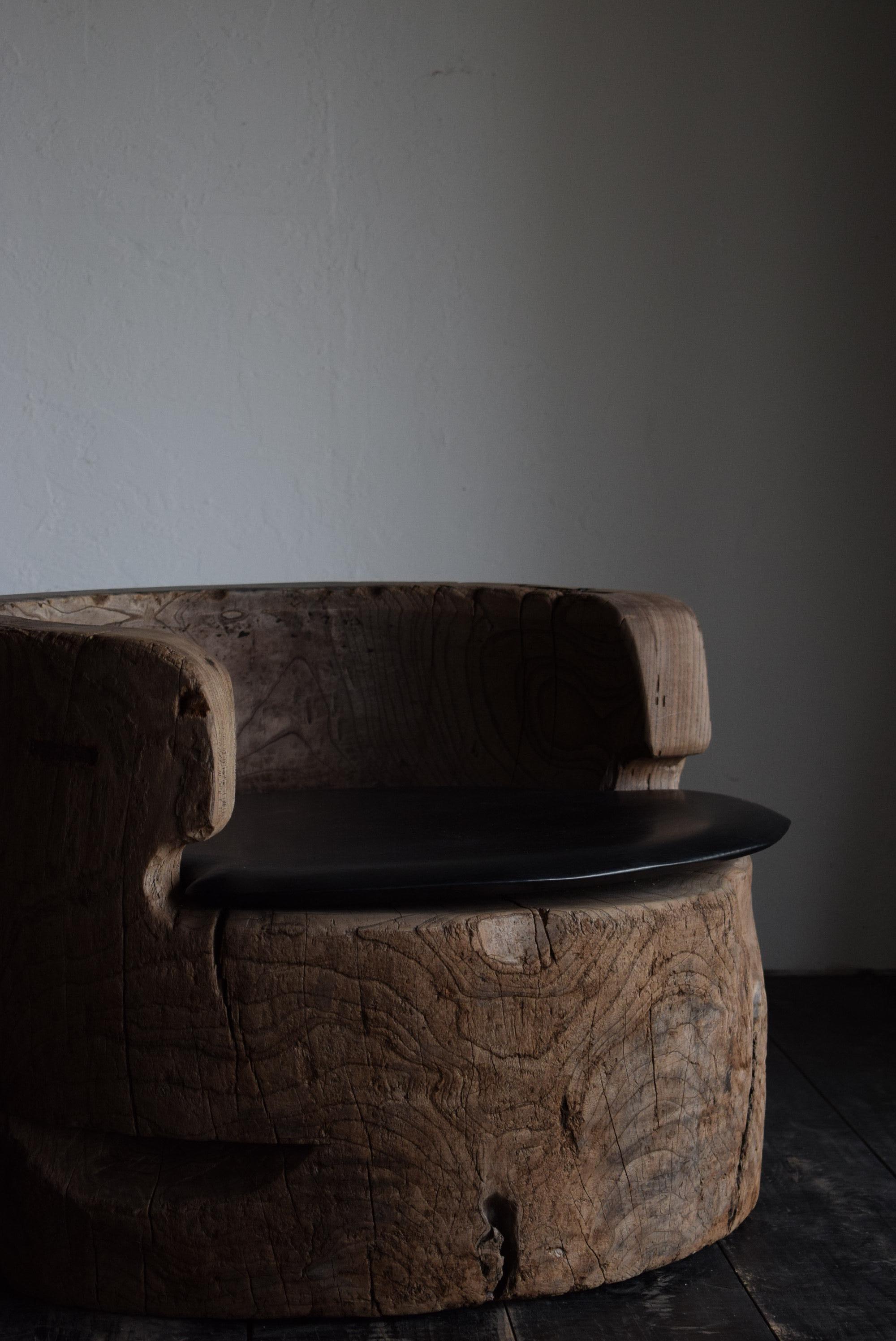 Japanese Wooden block chair /wabi-sabi chair / private chair / 1900s〜 4