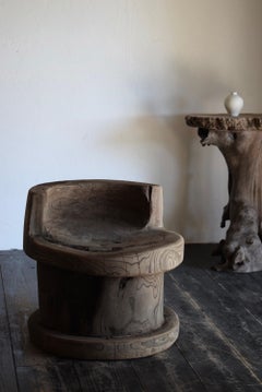 Japanese Wooden block chair /wabi-sabi chair / private chair /
