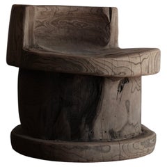 Japanese Wooden block chair /wabi-sabi chair / private chair /